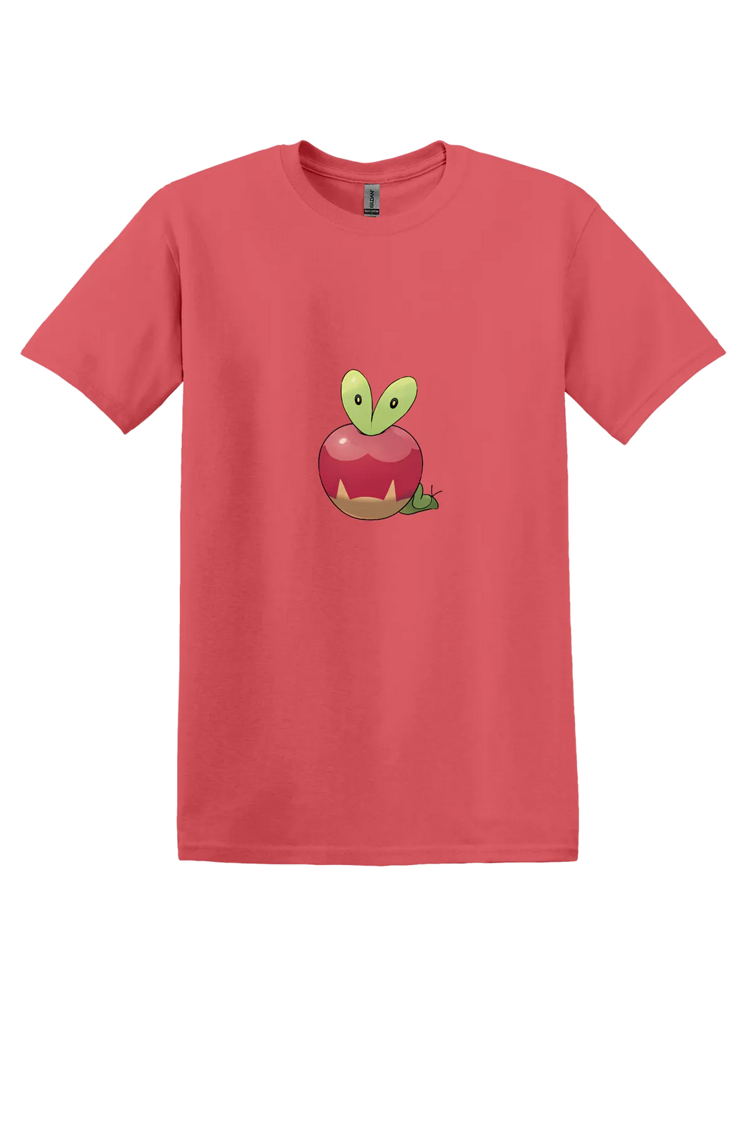 Pokemon Applin Tee, Coral Silk, front print