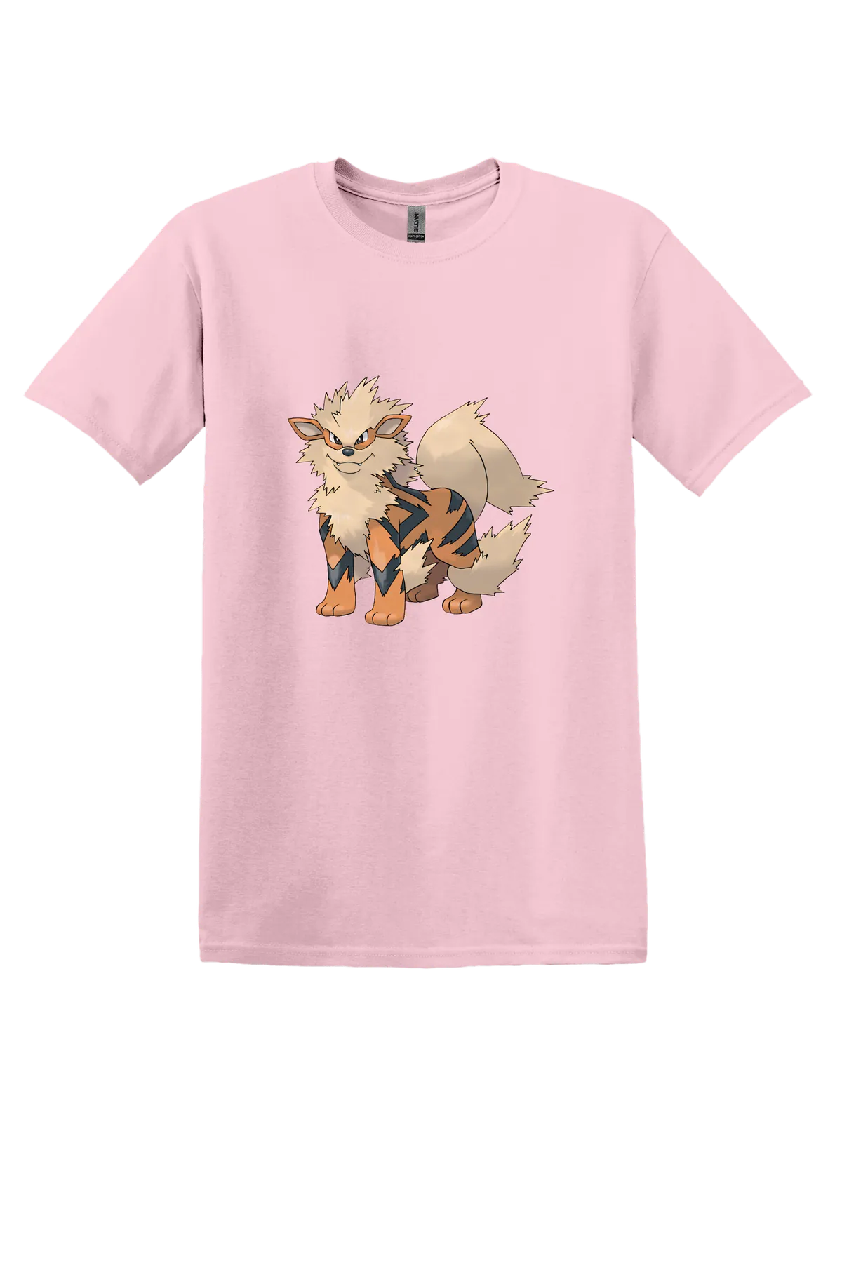 Pokemon Arcanine Tee, Pink, front print
