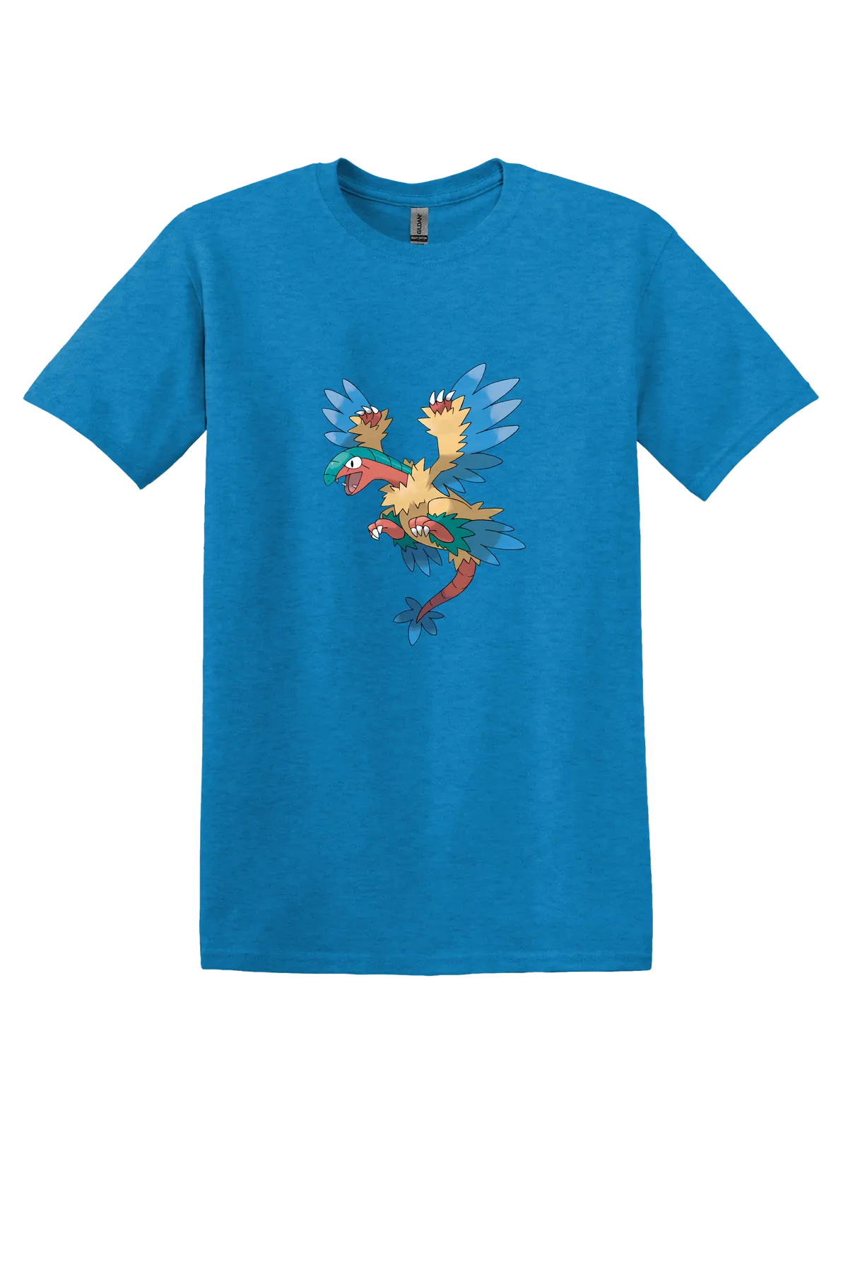 Pokemon Archeops Tee, Heather Sapphire, front print