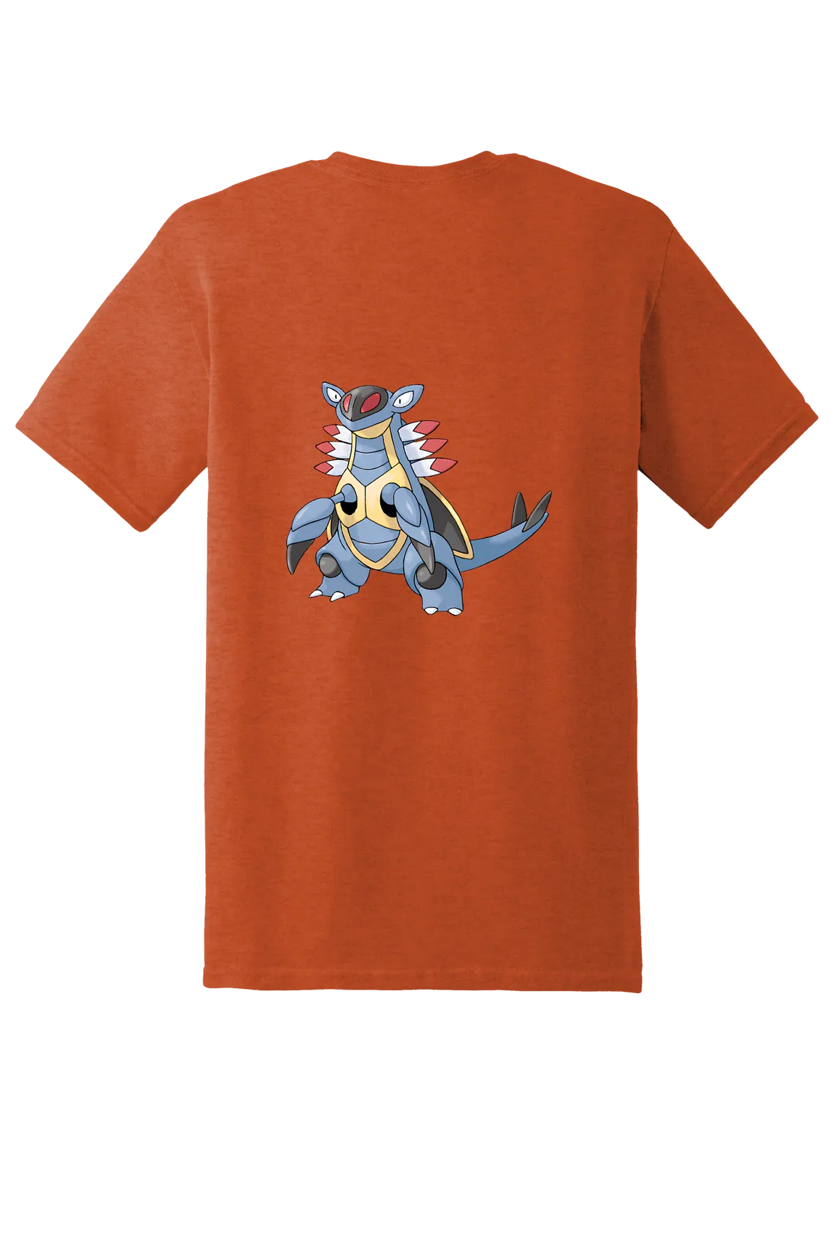 Pokemon Armaldo Tee, Antique Orange, back print