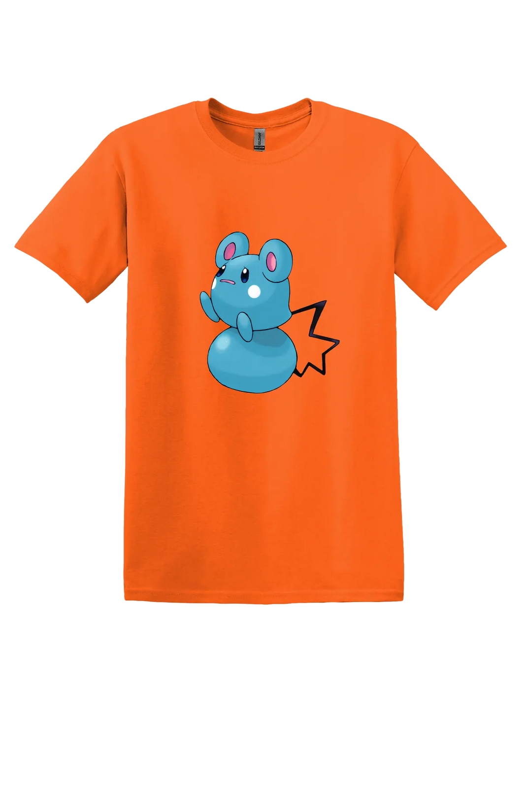 Pokemon Azurill Tee, Safety Orange, front print