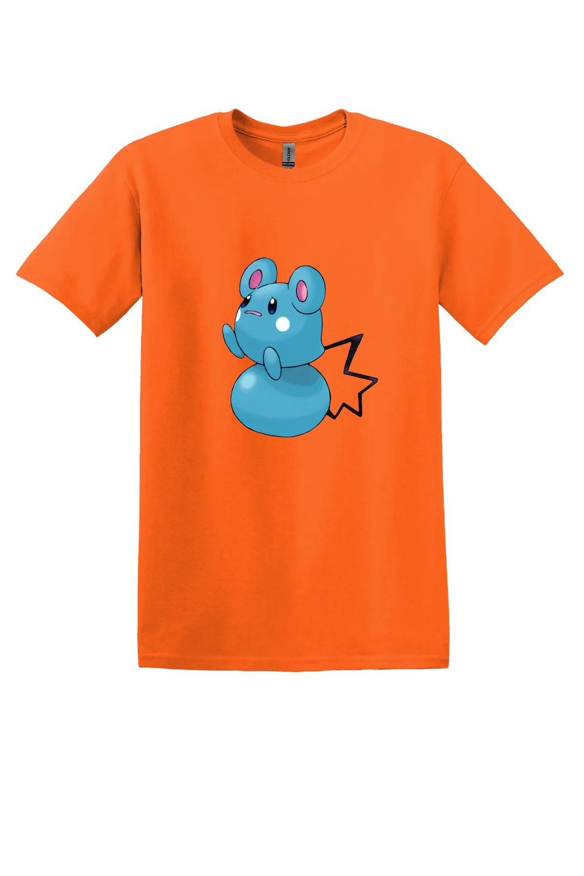 Pokemon Azurill Tee, Safety Orange, front print
