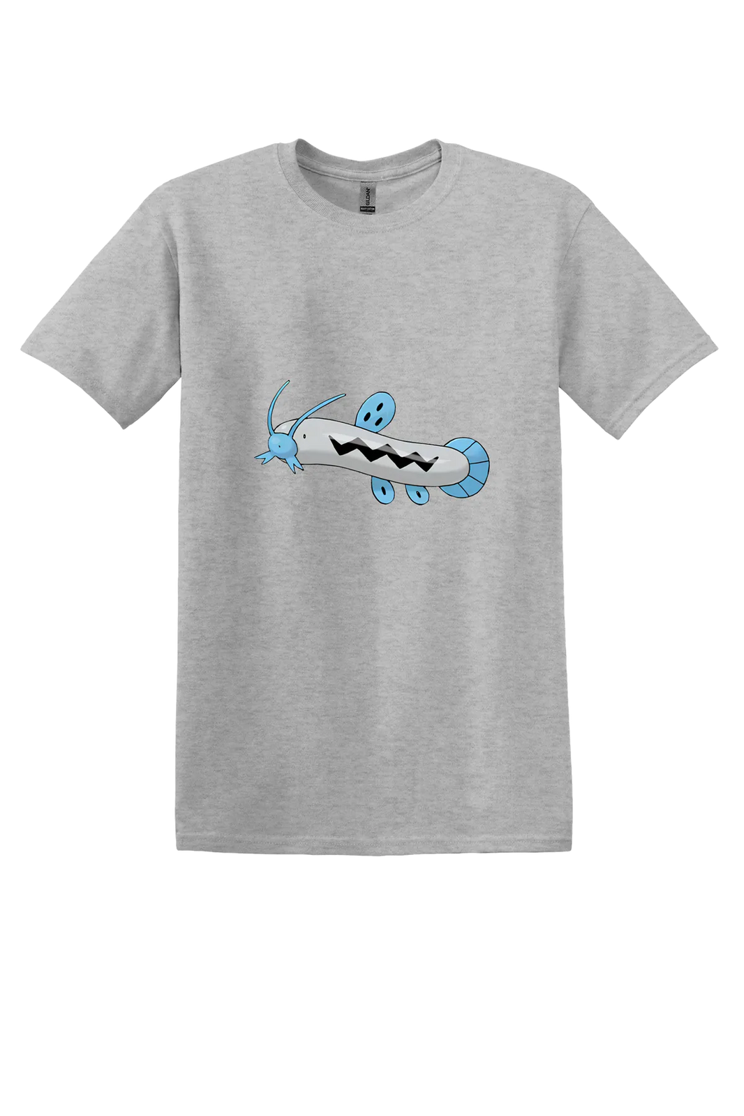 Pokemon Barboach Tee, Ash Grey, front print