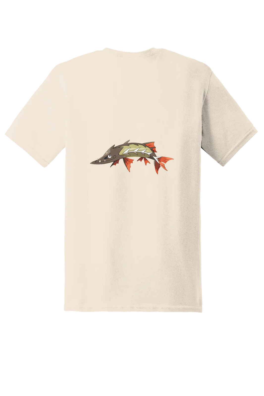 Pokemon Barraskewda Tee, Natural, back print