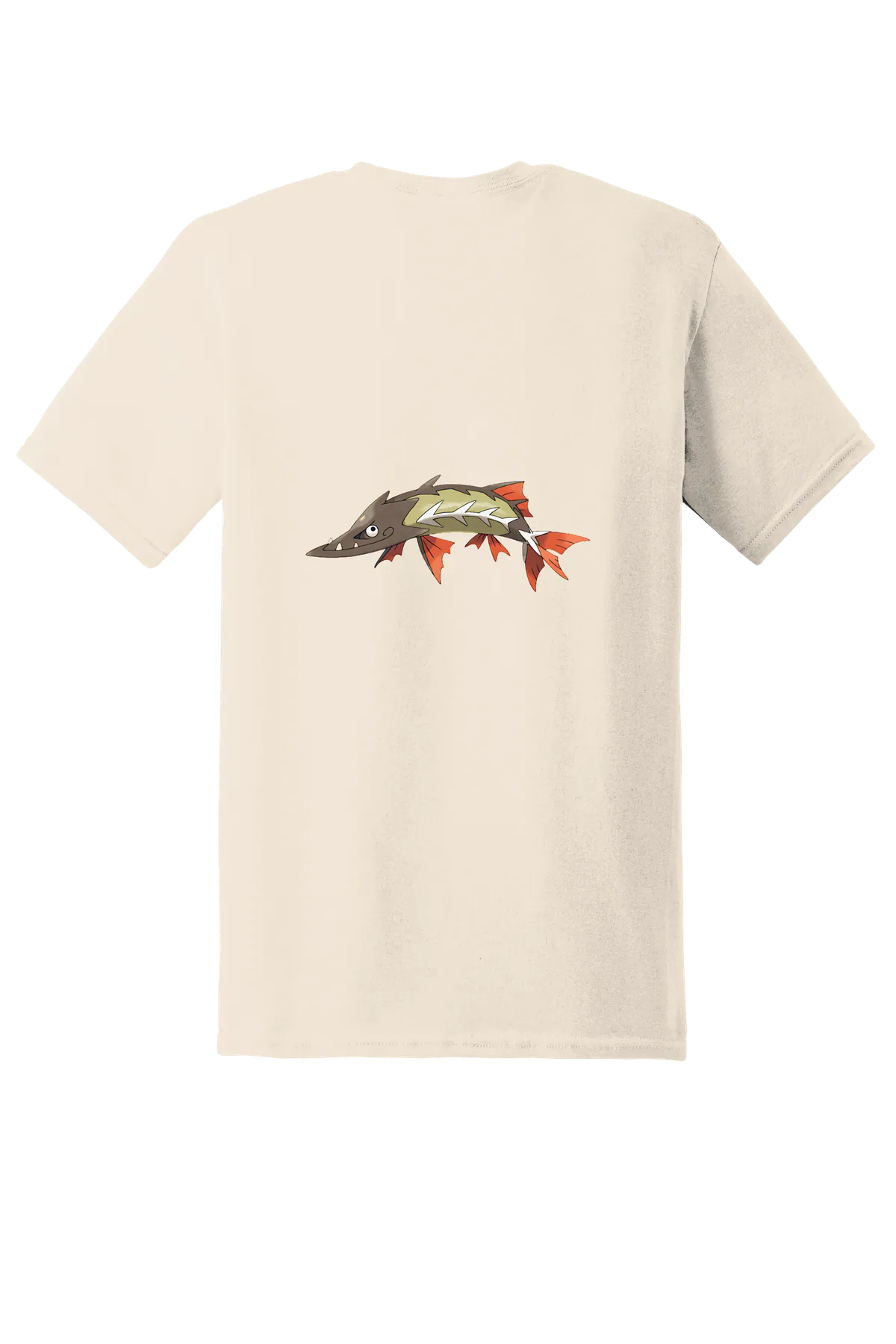 Pokemon Barraskewda Tee, Natural, back print