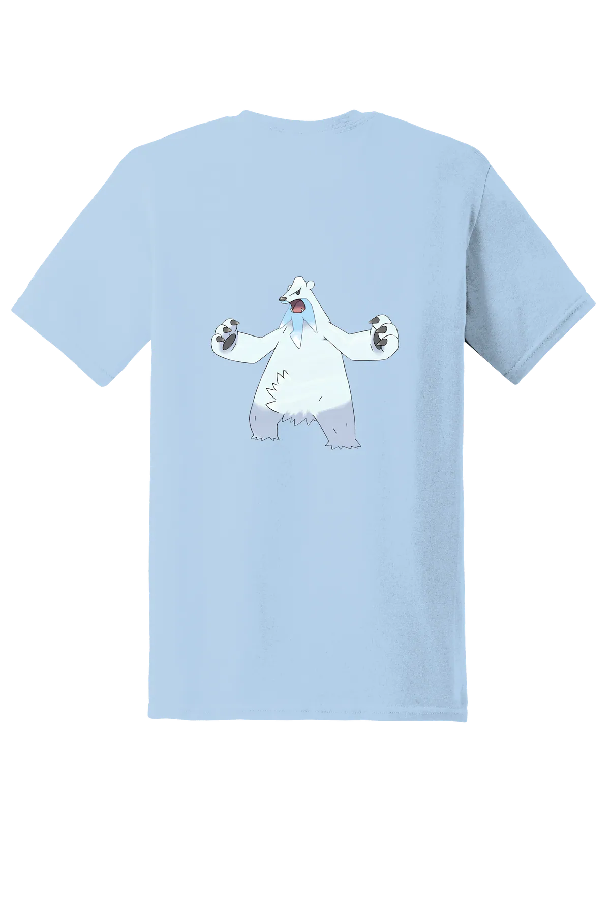 Pokemon Beartic Tee, Light Blue, back print