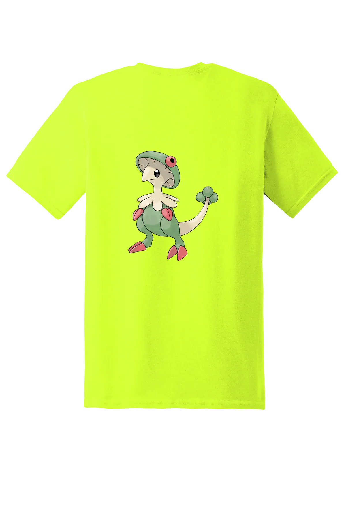 Pokemon Breloom Tee, Safety Green, back print