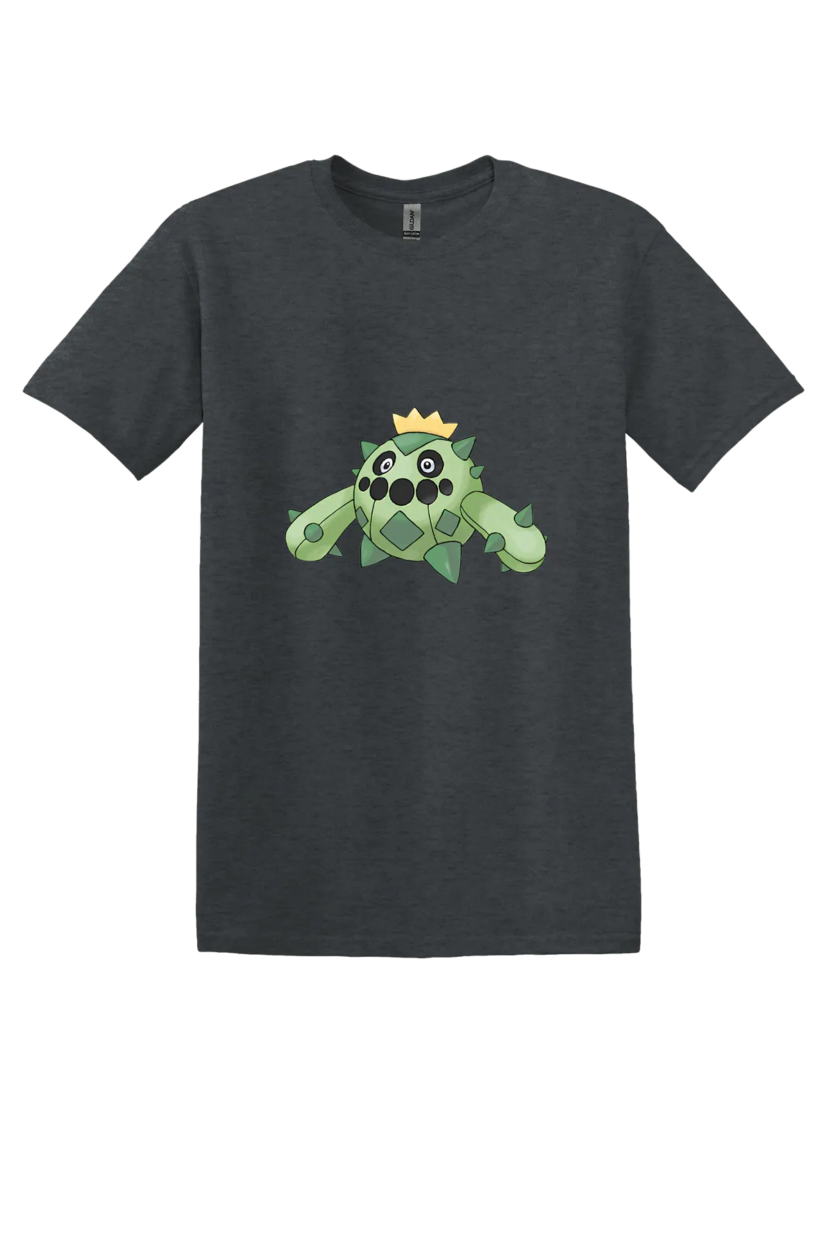 Pokemon Cacnea Tee, Dark Heather, front print