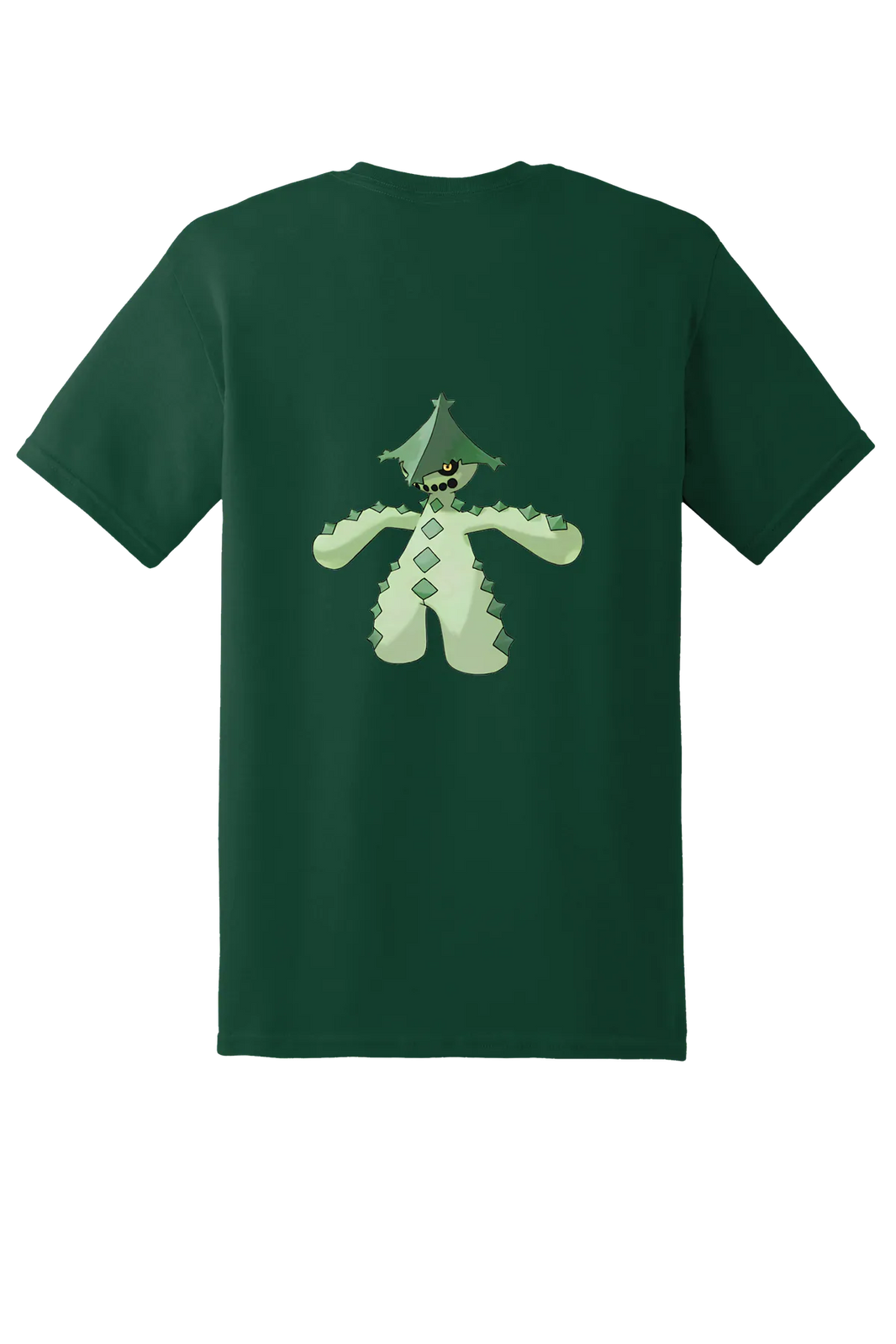 Pokemon Cacturne Tee, Forest  Green, back print