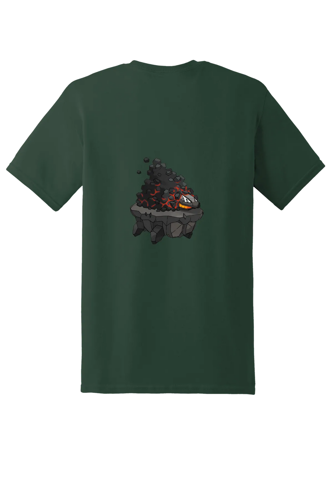 Pokemon Carkol Tee, Fan Dark Green, back print