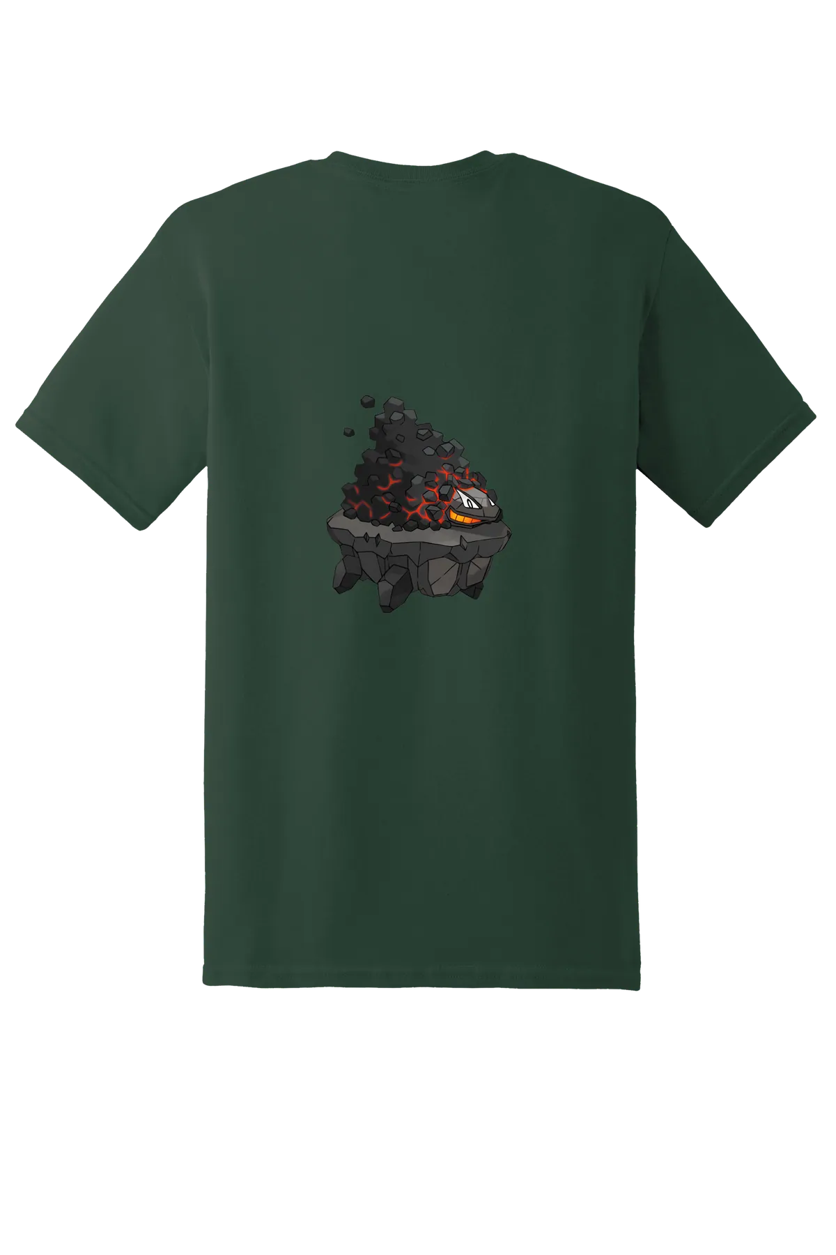 Pokemon Carkol Tee, Fan Dark Green, back print