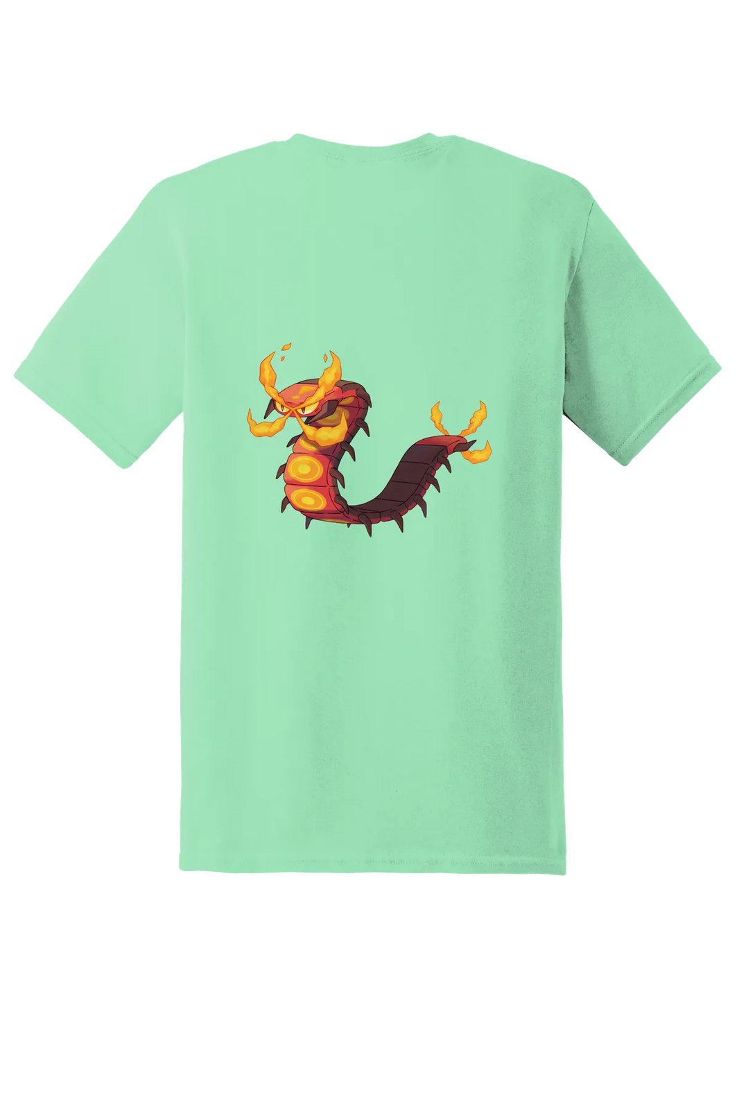Pokemon Centiskorch Tee, Mint Green, back print