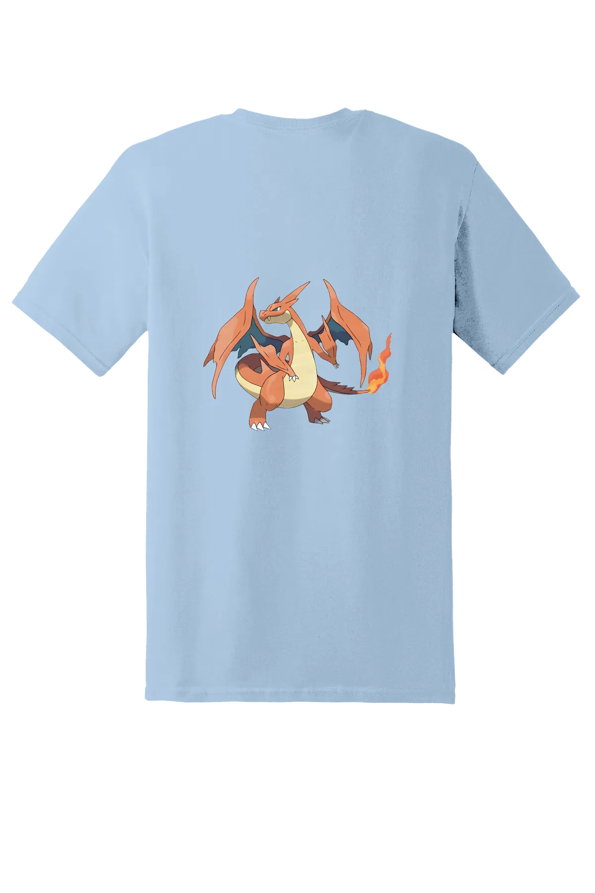 Pokemon Charizard Tee, Light Blue, back print