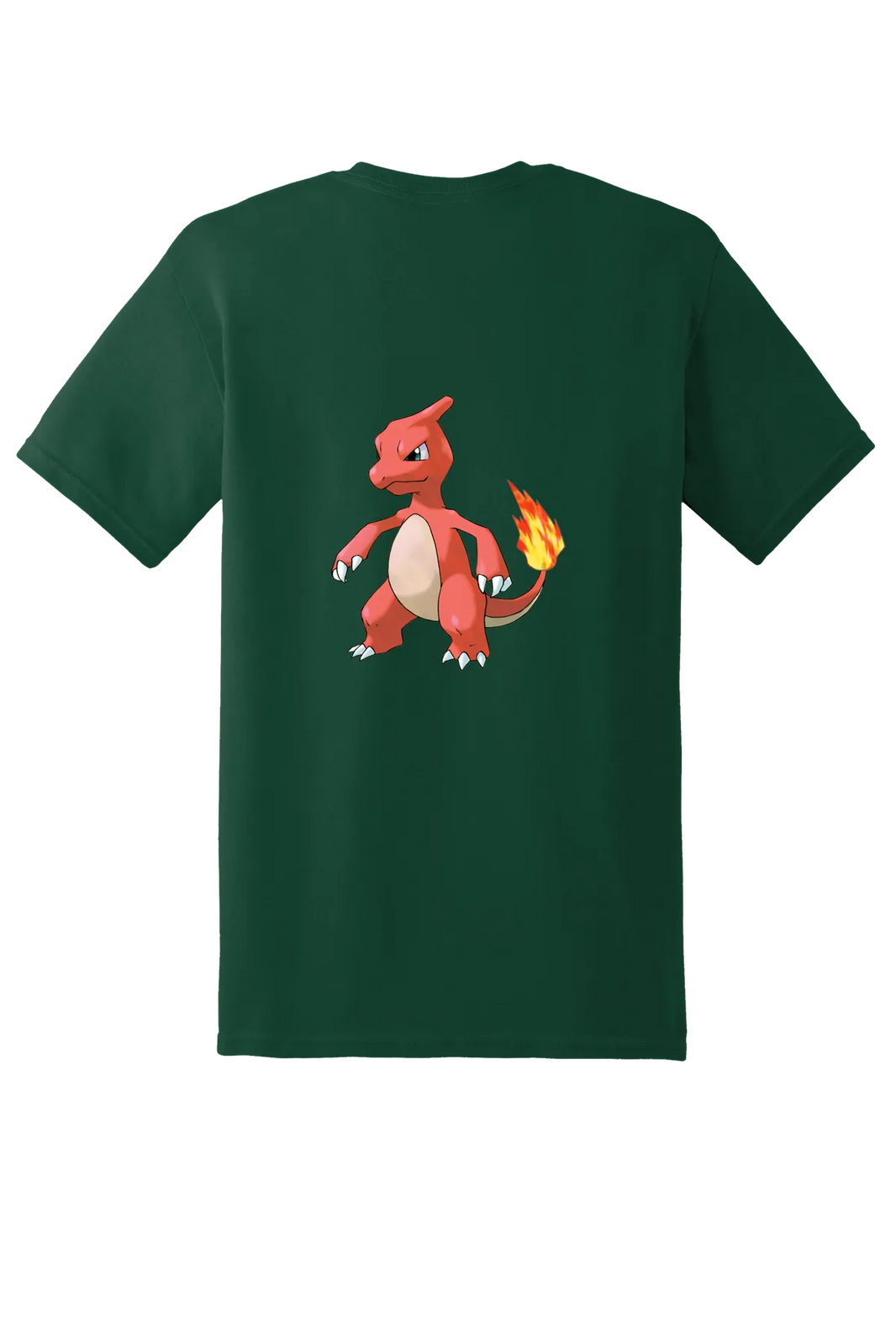 Pokemon Charmeleon Tee, Forest  Green, back print