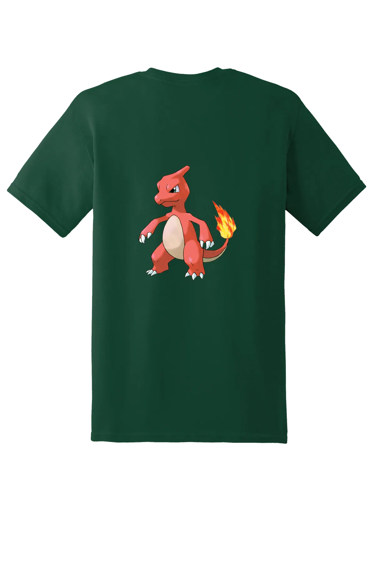 Pokemon Charmeleon Tee, Forest  Green, back print