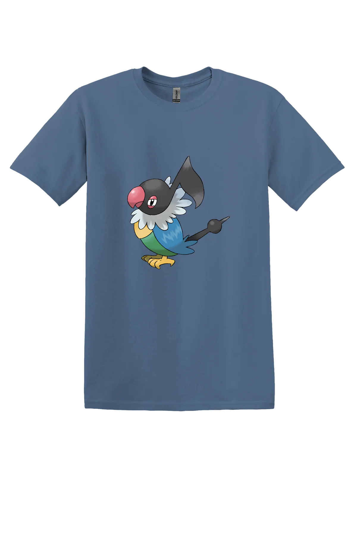Pokemon Chatot Tee, Indigo Blue, front print