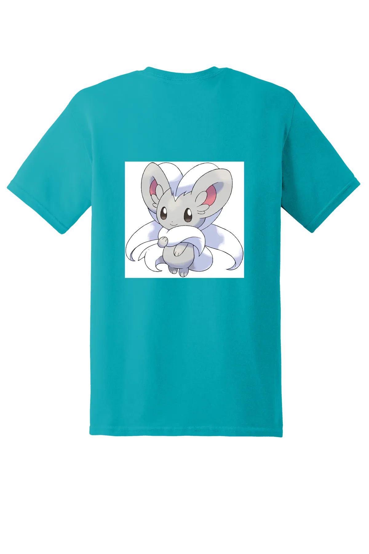 Pokemon Cinccino Tee, Tropical Blue, back print