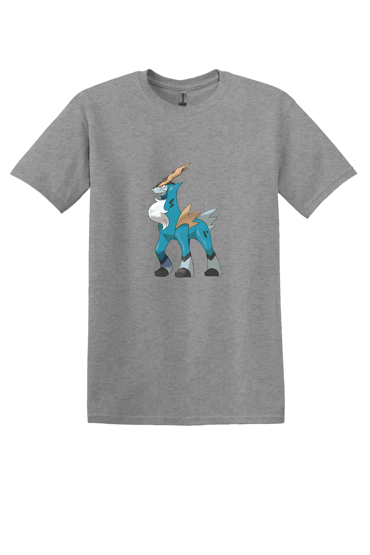Pokemon Cobalion Tee, Sport Grey, front print