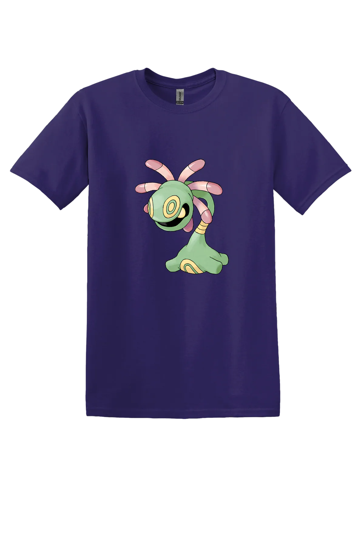 Pokemon Cradily Tee, Fan Deep Purple, front print