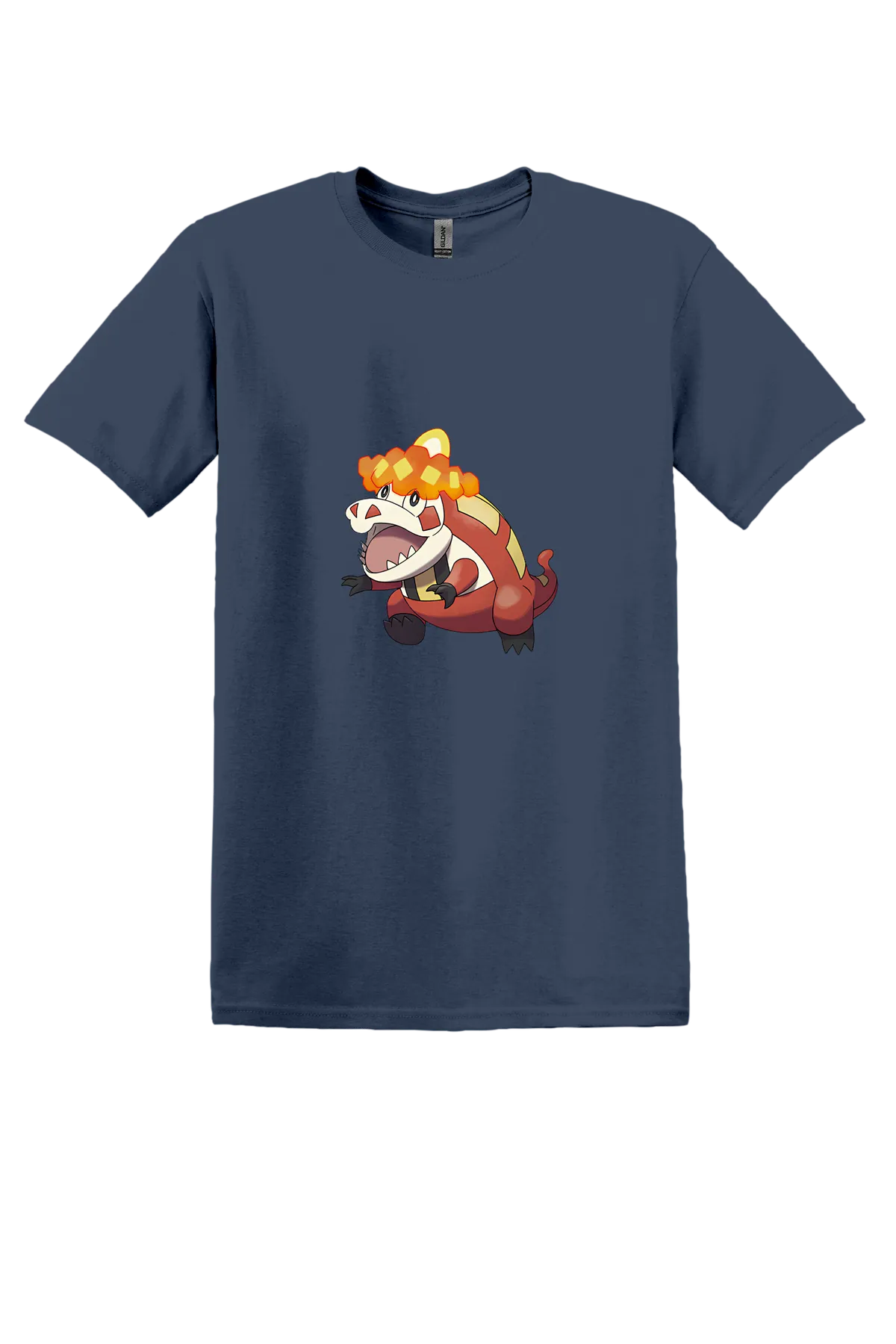 Pokemon Crocalor Tee, Blue Dusk, front print