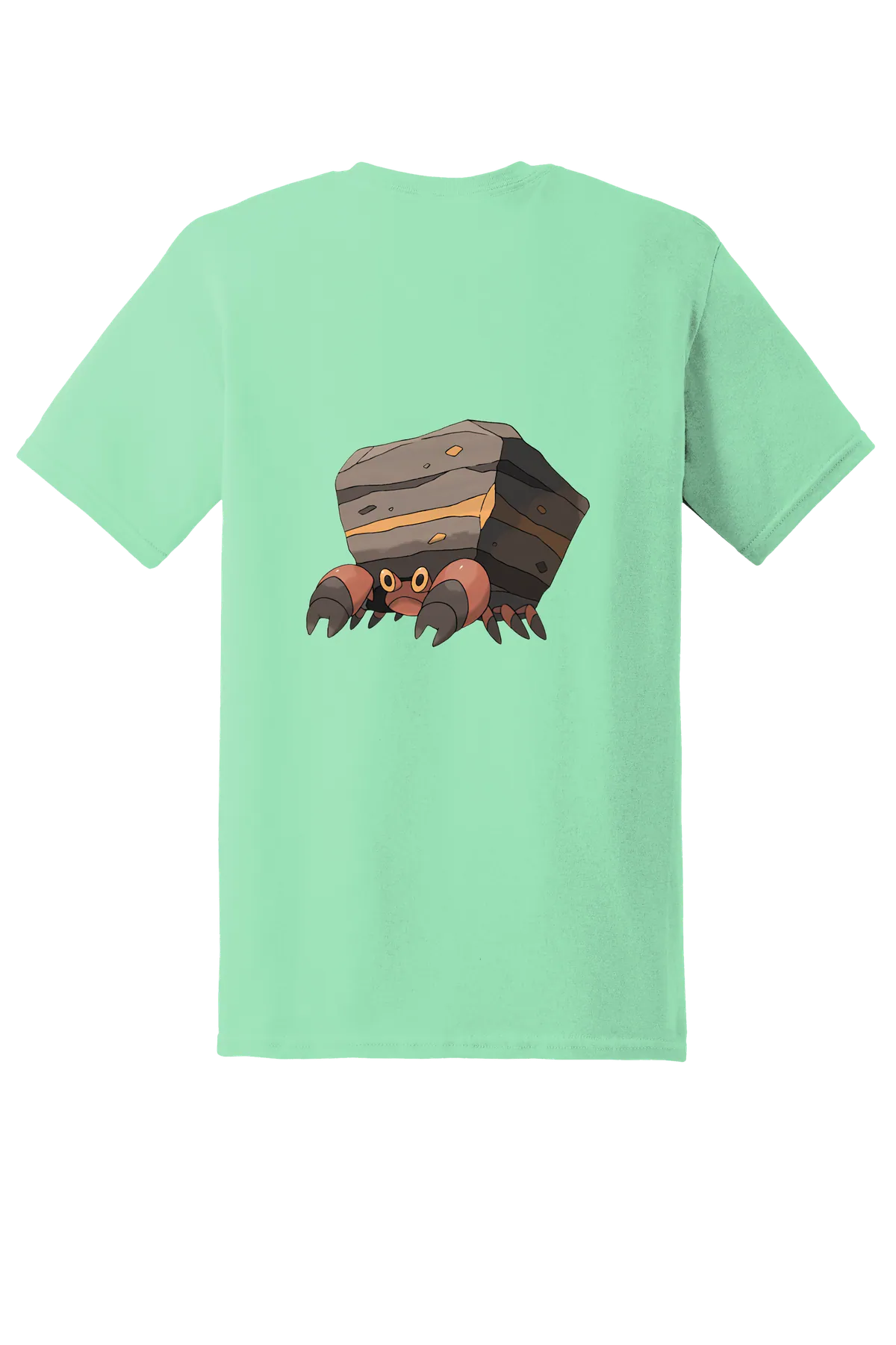 Pokemon Crustle Tee, Mint Green, back print