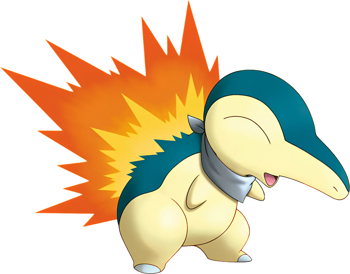 Pokemon Cyndaquil Tee, artwork, front print