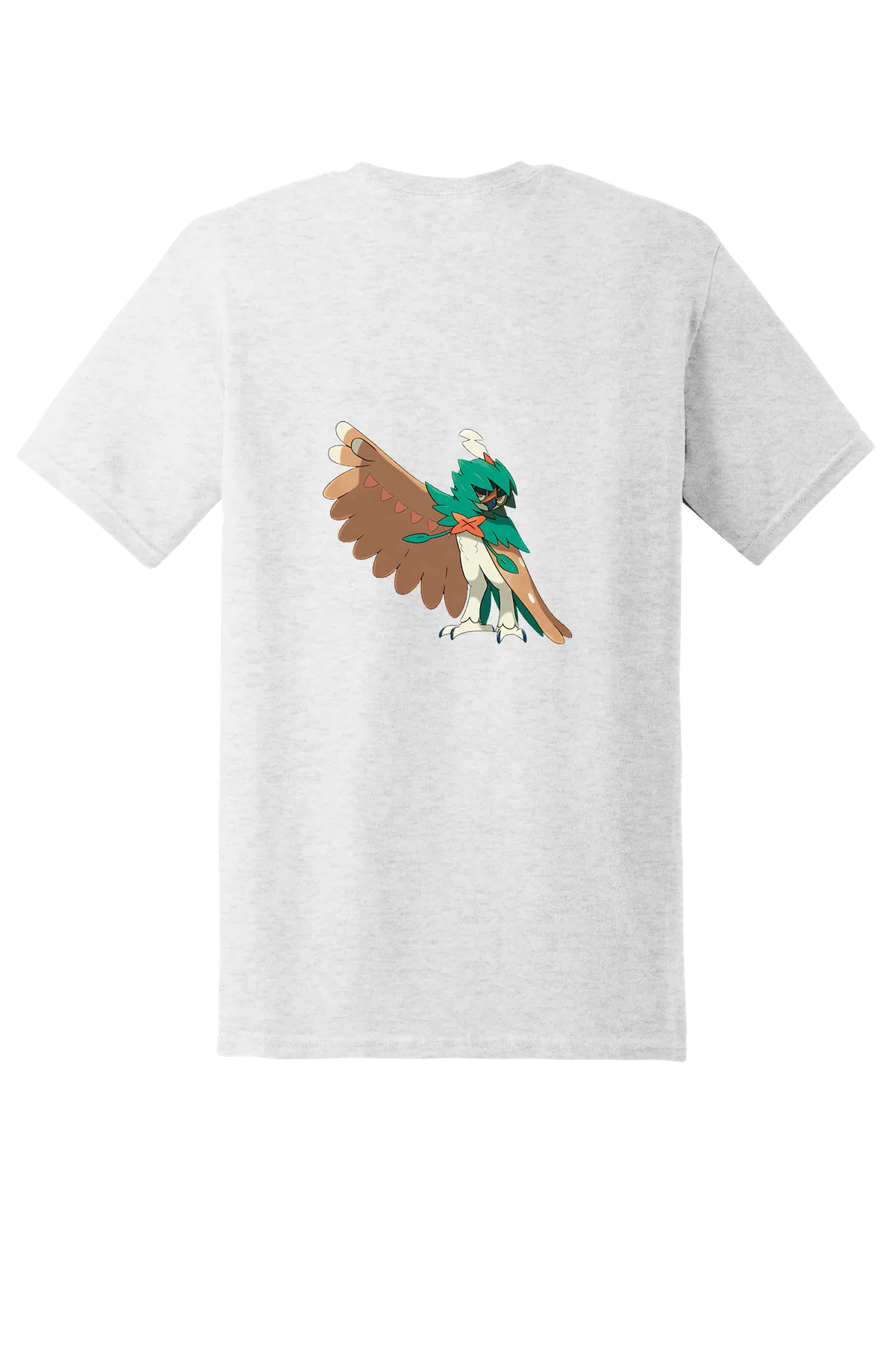 Pokemon Decidueye Tee, Ash Grey, back print