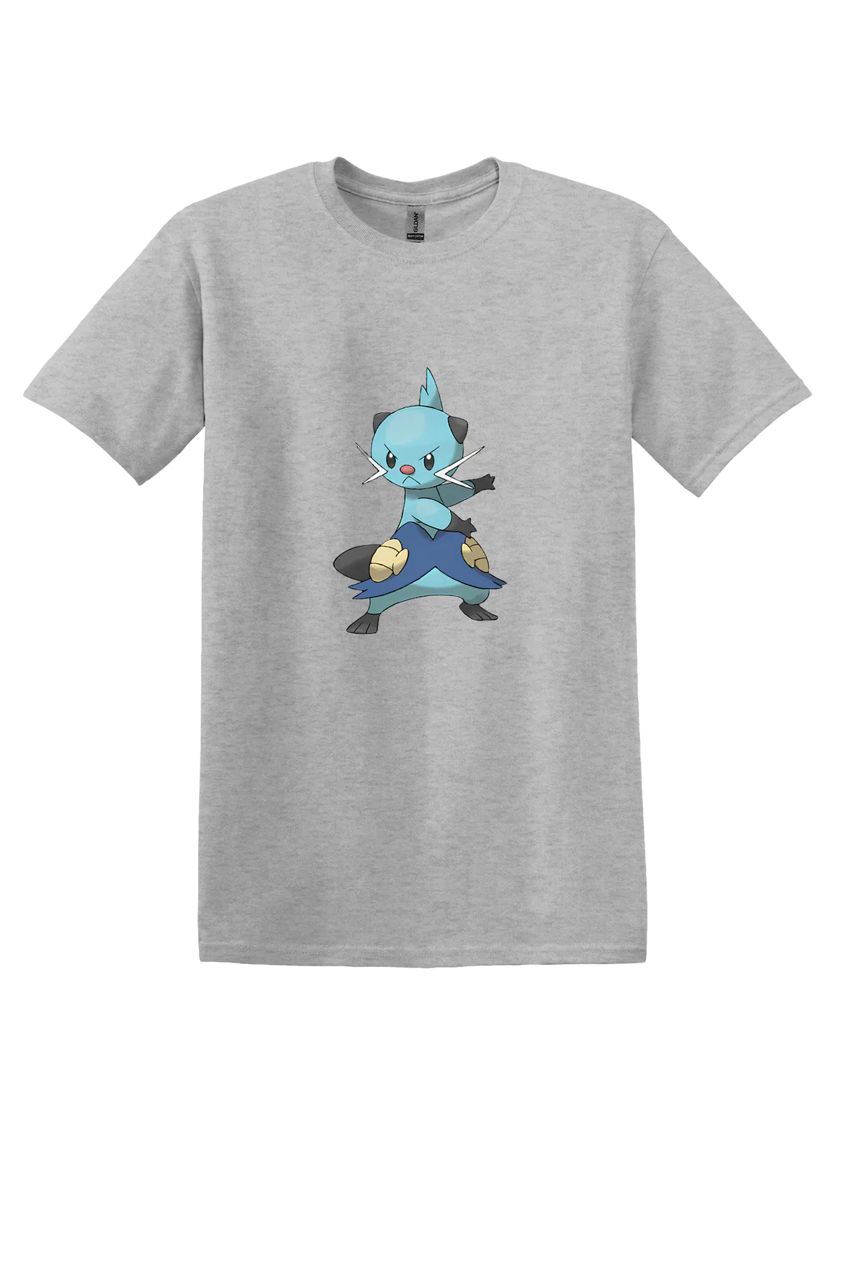 Pokemon Dewott Tee, Ash Grey, front print