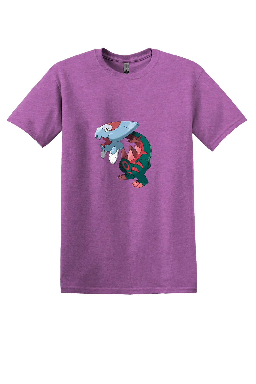 Pokemon Dracovish Tee, Heather Radiant Orchid, front print