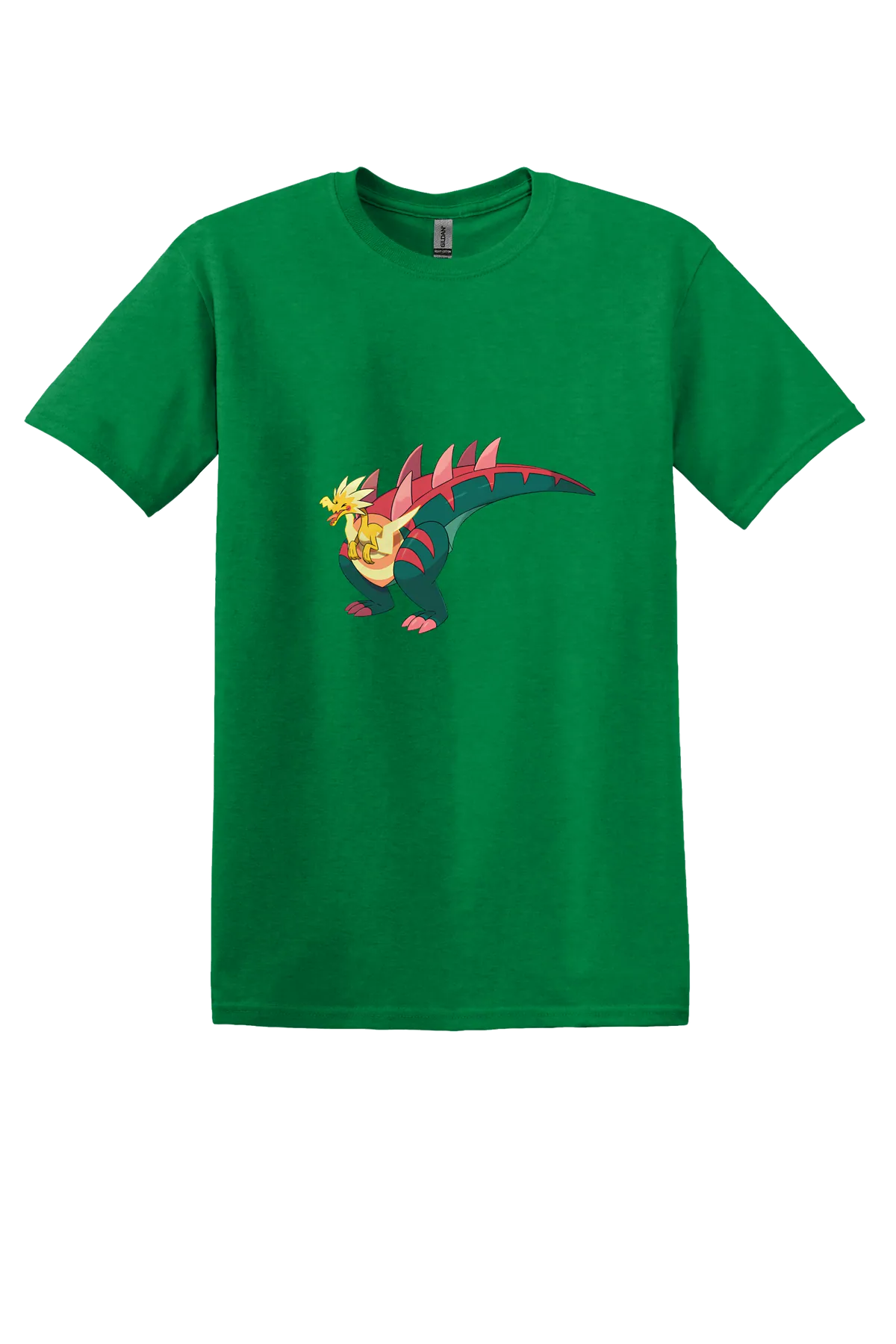 Pokemon Dracozolt Tee, Antique Irish Green, front print