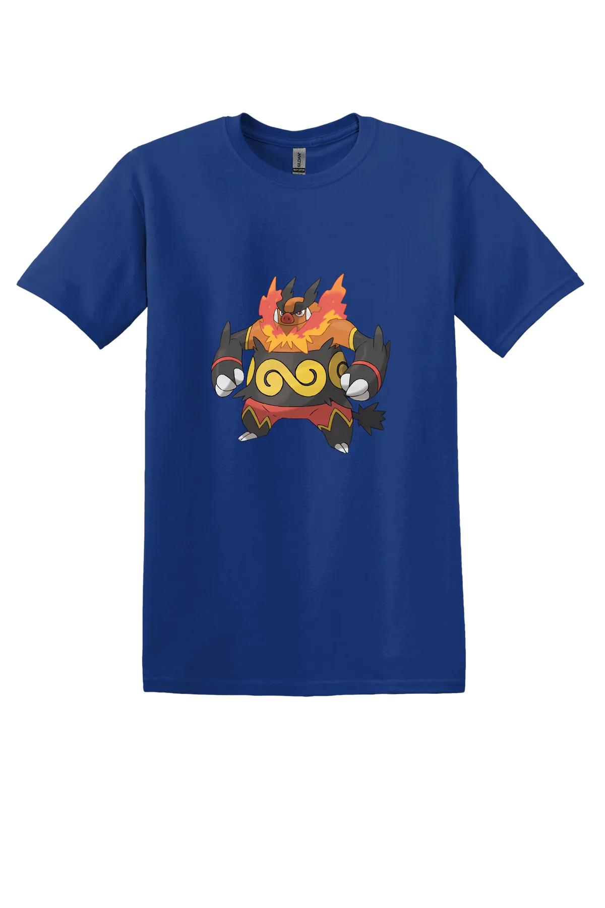 Pokemon Emboar Tee, Fan Deep Royal, front print