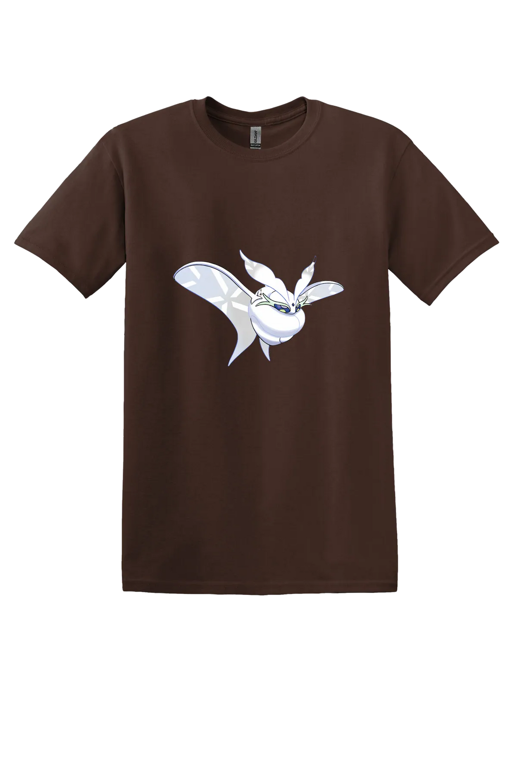 Pokemon Frosmoth Tee, Dark Chocolate, front print