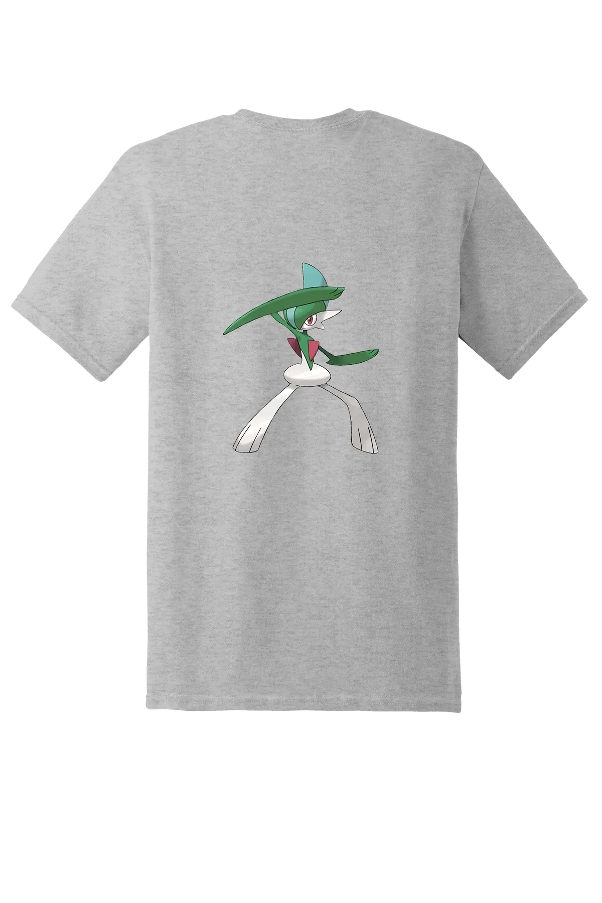 Pokemon Gallade Tee, Ash Grey, back print