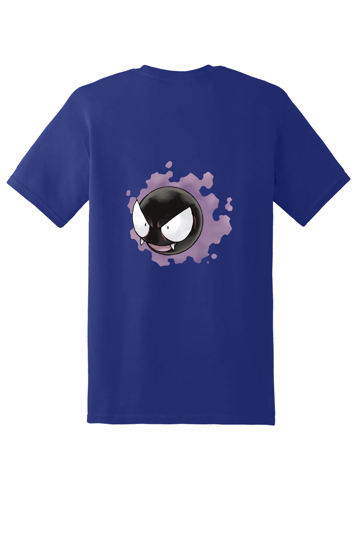 Pokemon Gastly Tee, Cobalt Purple, back print