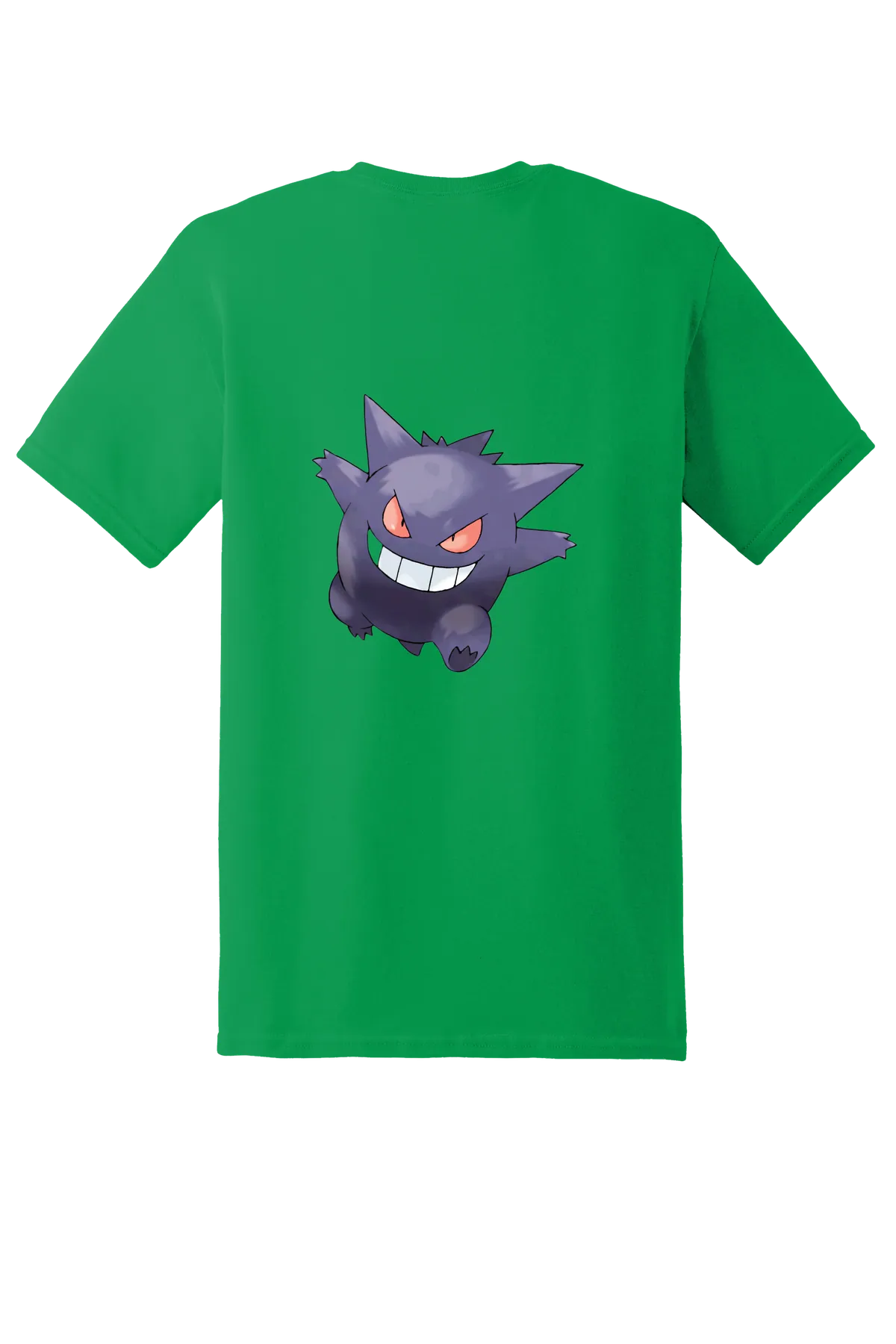 Pokemon Gengar Tee, Irish Green, back print