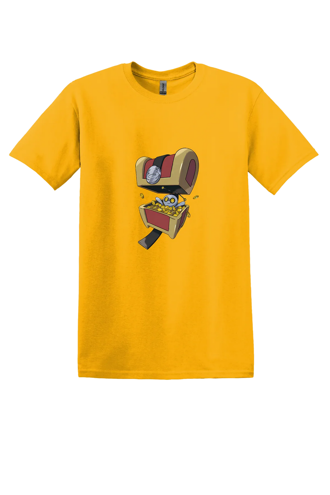 Pokemon Gimmighoul Tee, Gold, front print