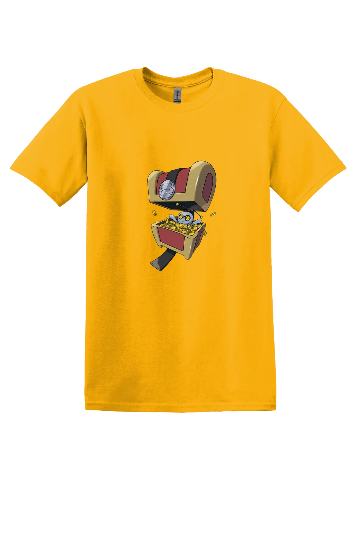 Pokemon Gimmighoul Tee, Gold, front print