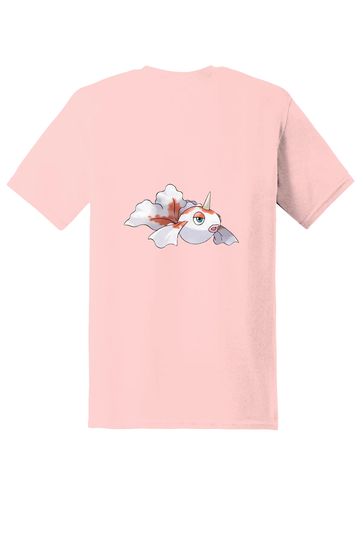 Pokemon Goldeen Tee, Light Pink, back print