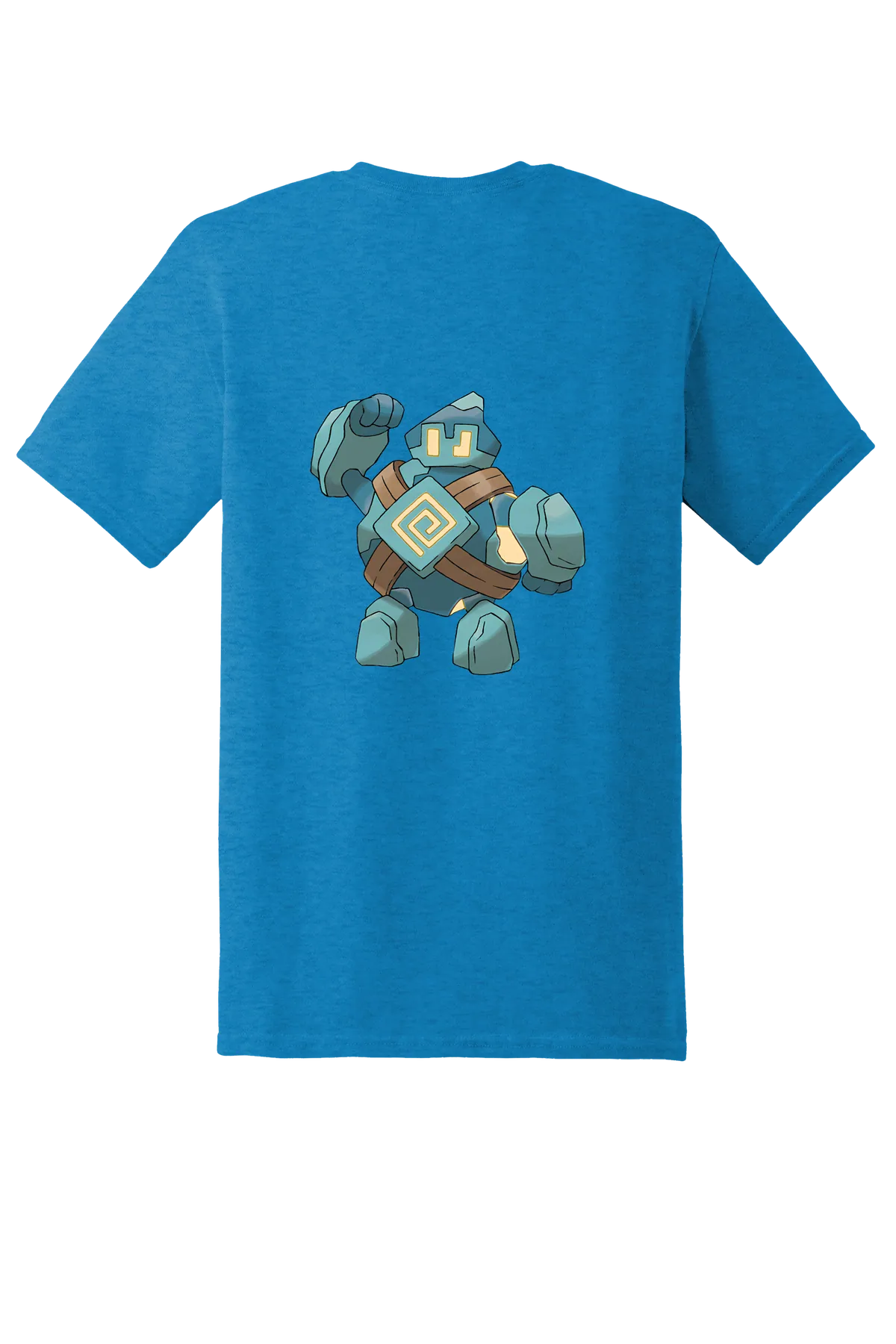 Pokemon Golett Tee, Heather Sapphire, back print