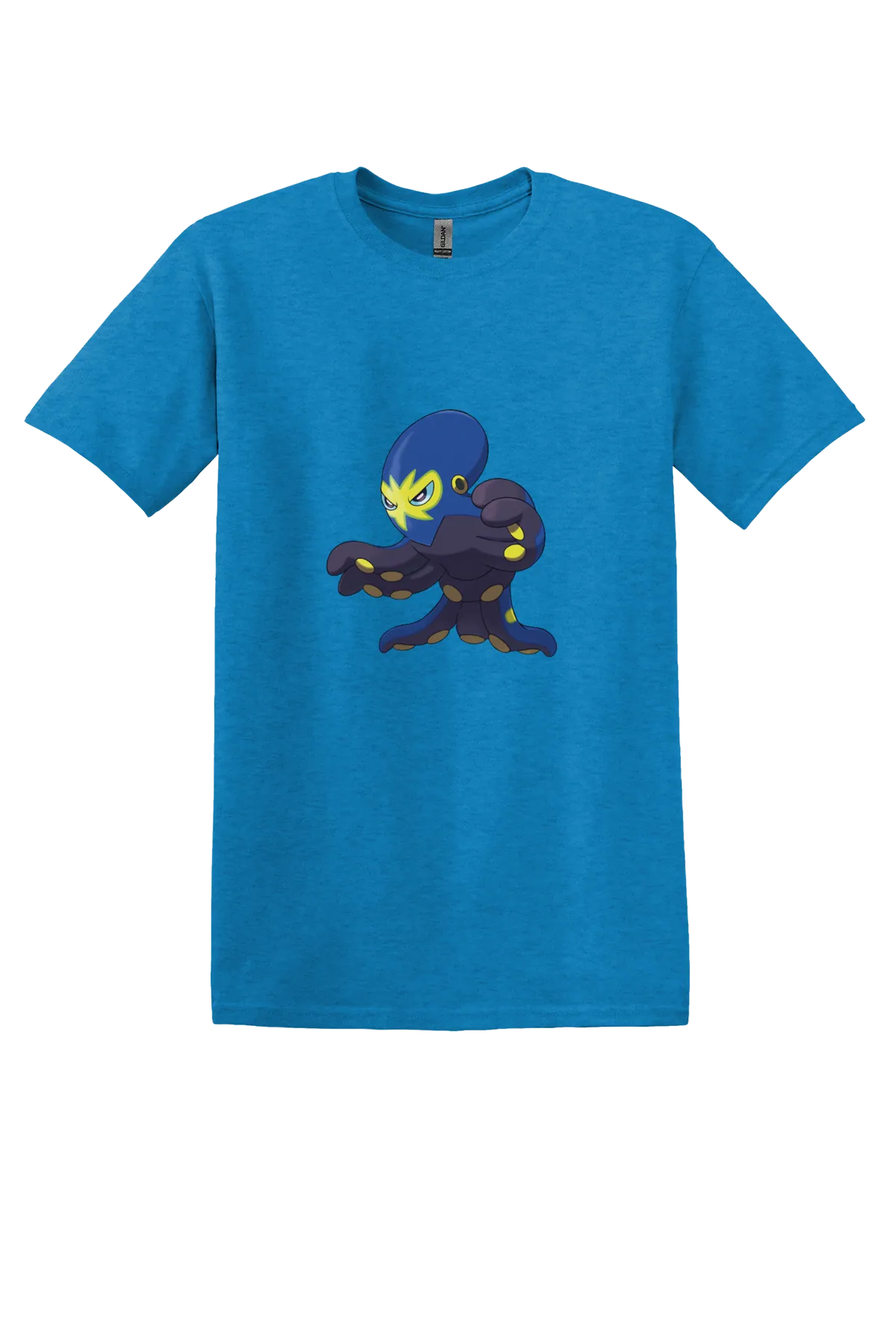 Pokemon Grapploct Tee, Heather Sapphire, front print