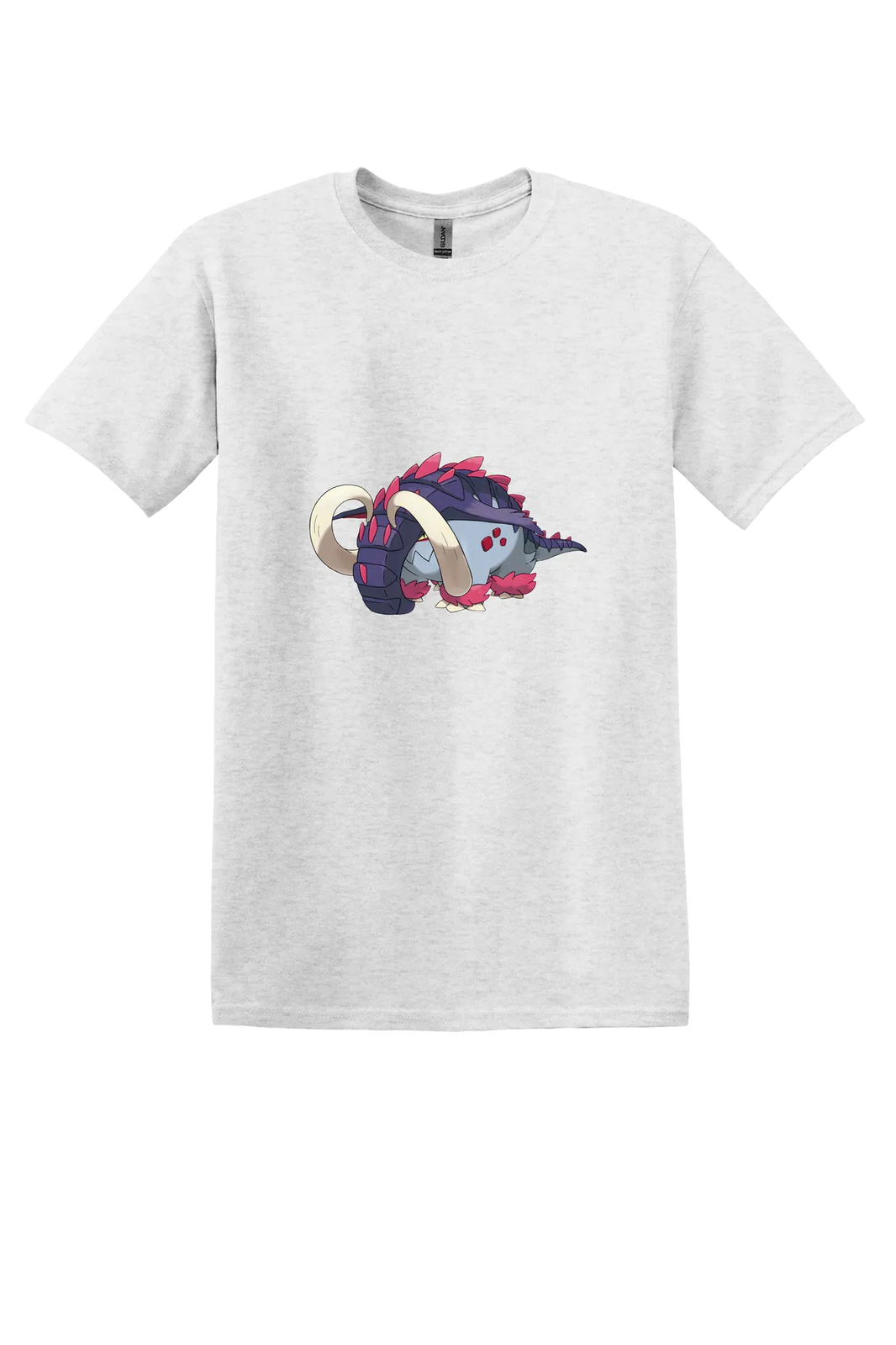 Pokemon Great Tusk Tee, Ash Grey, front print