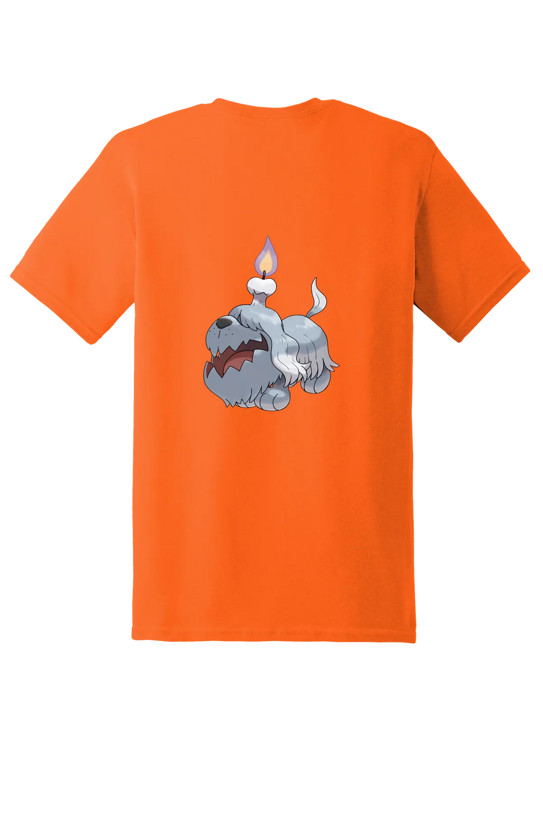 Pokemon Greavard Tee, Safety Orange, back print