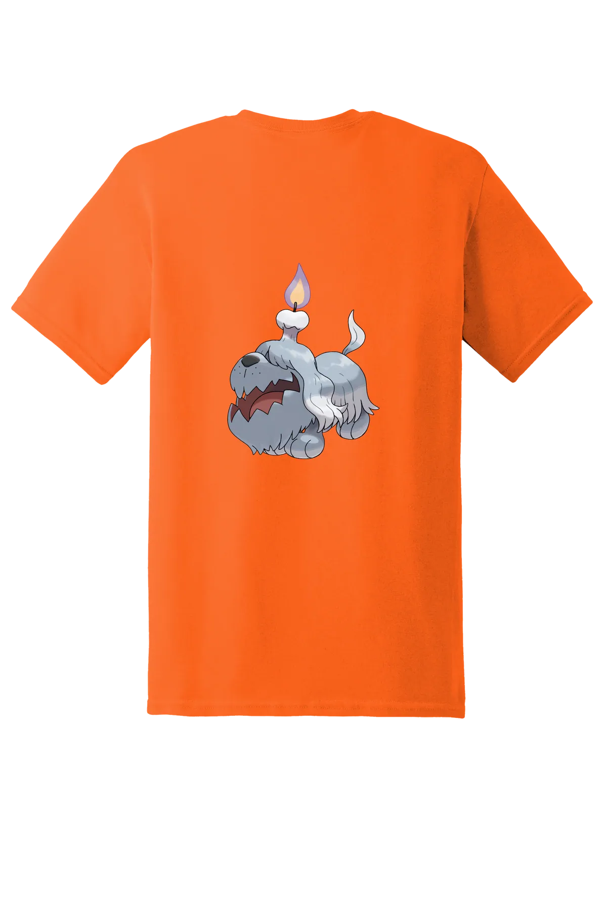 Pokemon Greavard Tee, Safety Orange, back print