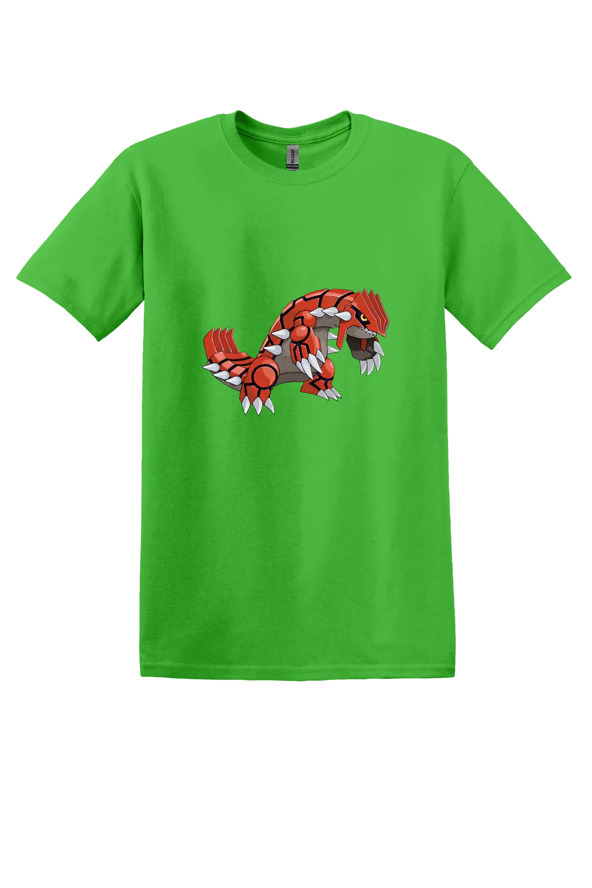 Pokemon Groudon Tee, Electric  Green, front print