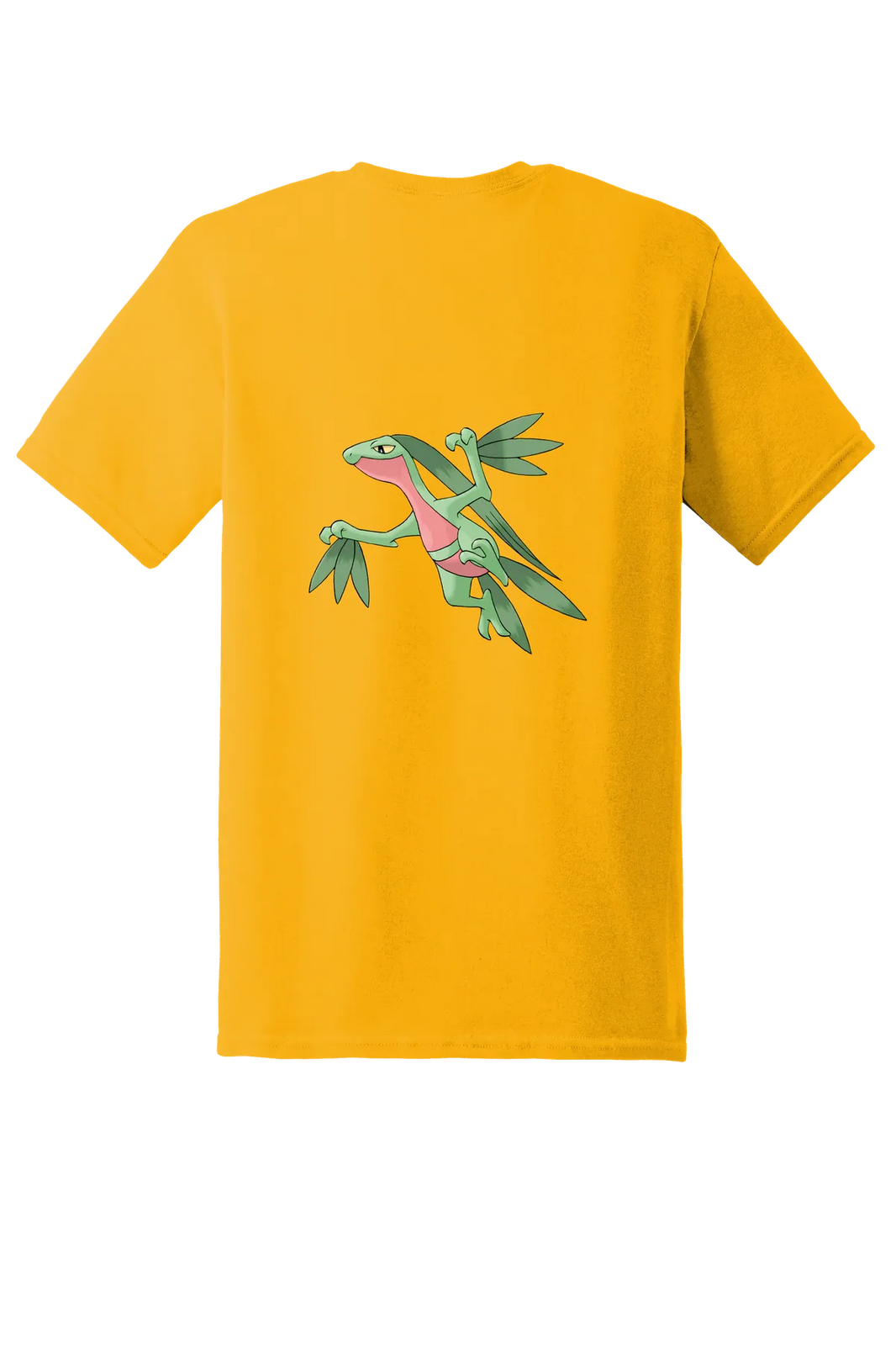 Pokemon Grovyle Tee, Gold, back print