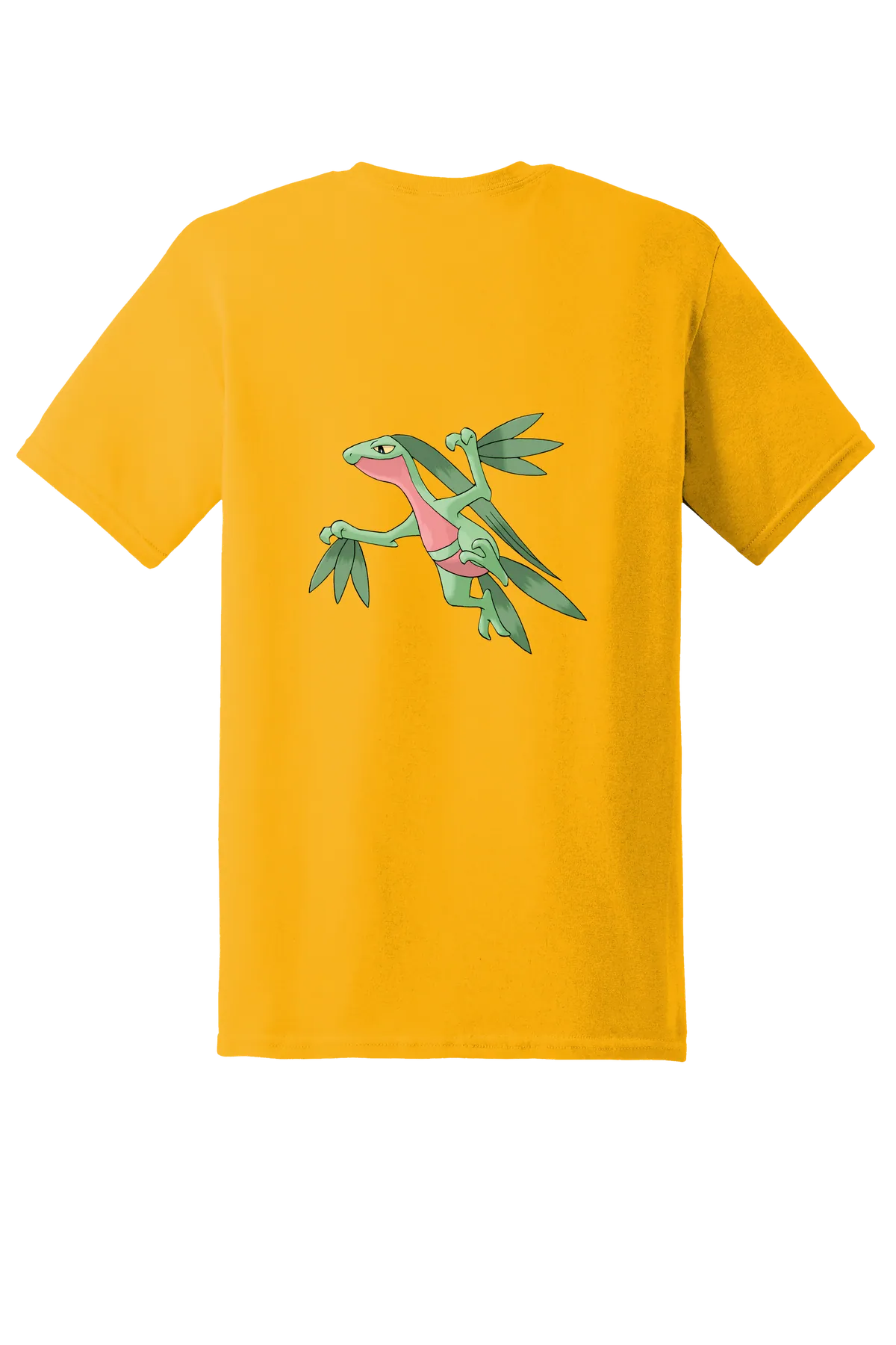 Pokemon Grovyle Tee, Gold, back print