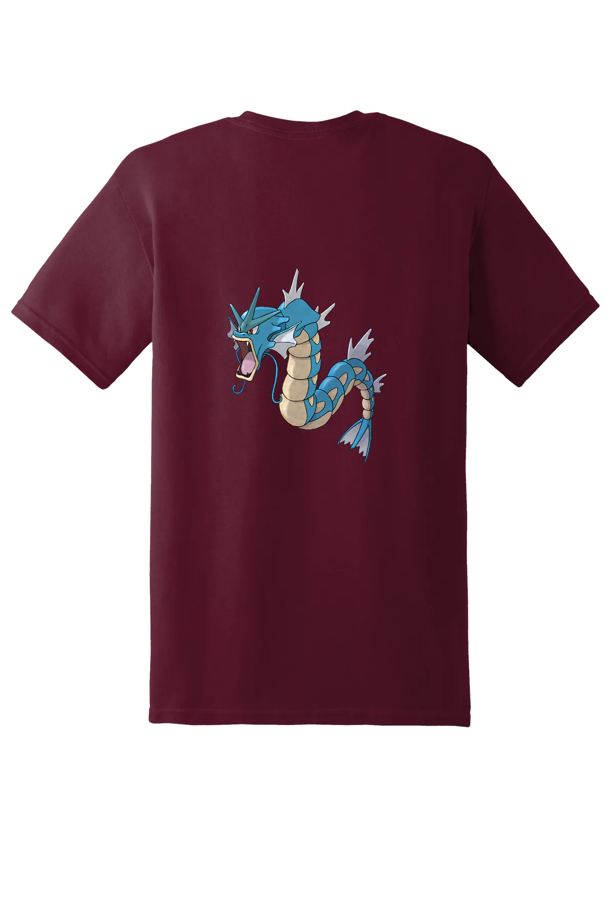 Pokemon Gyarados Tee, Maroon, back print
