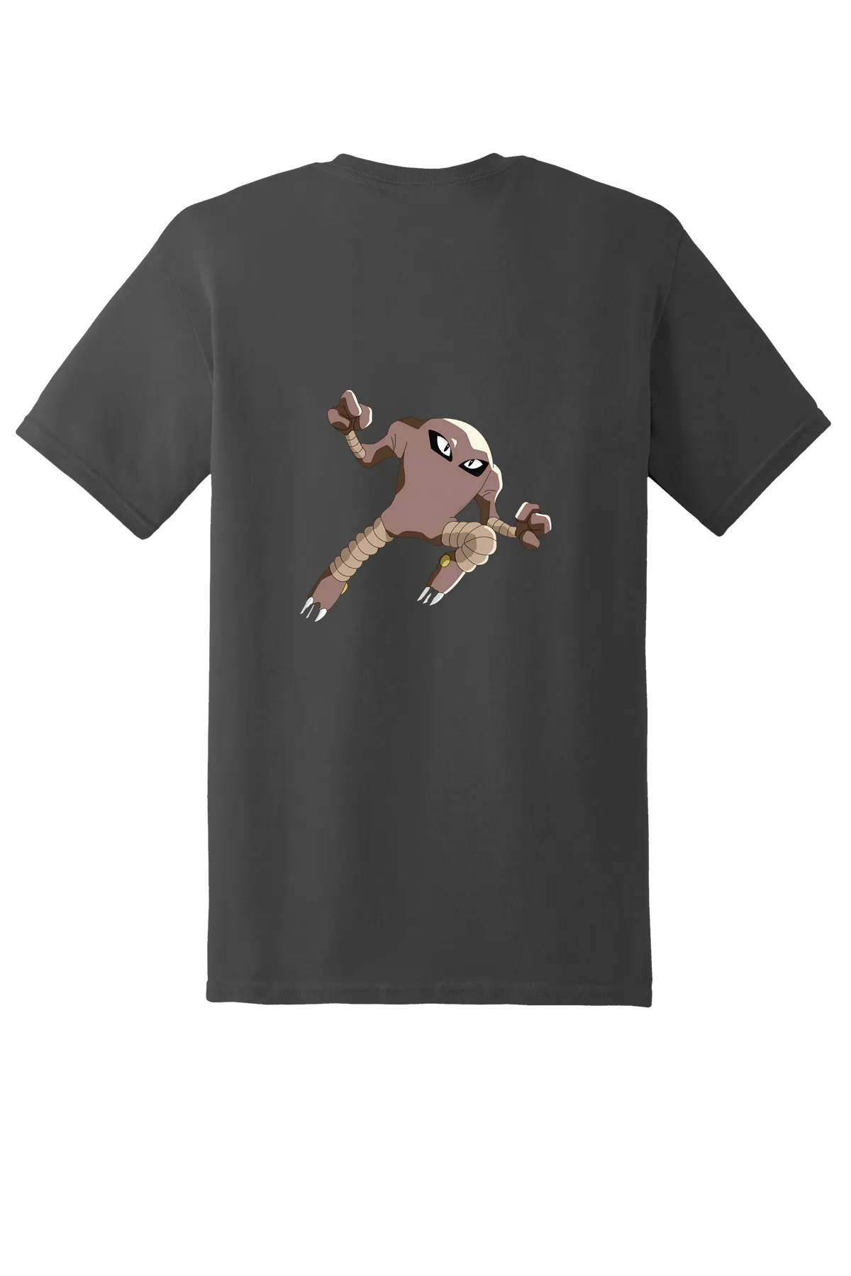 Pokemon Hitmonlee Tee, Charcoal, back print