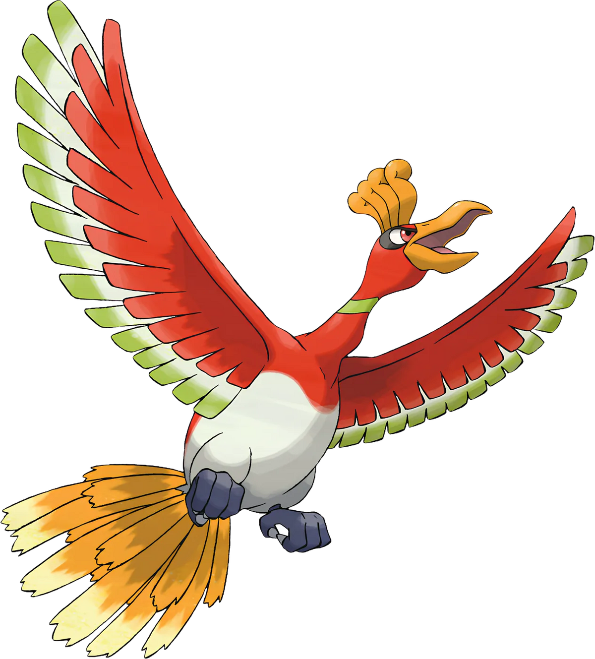 Pokemon Ho-Oh Tee, artwork, front print