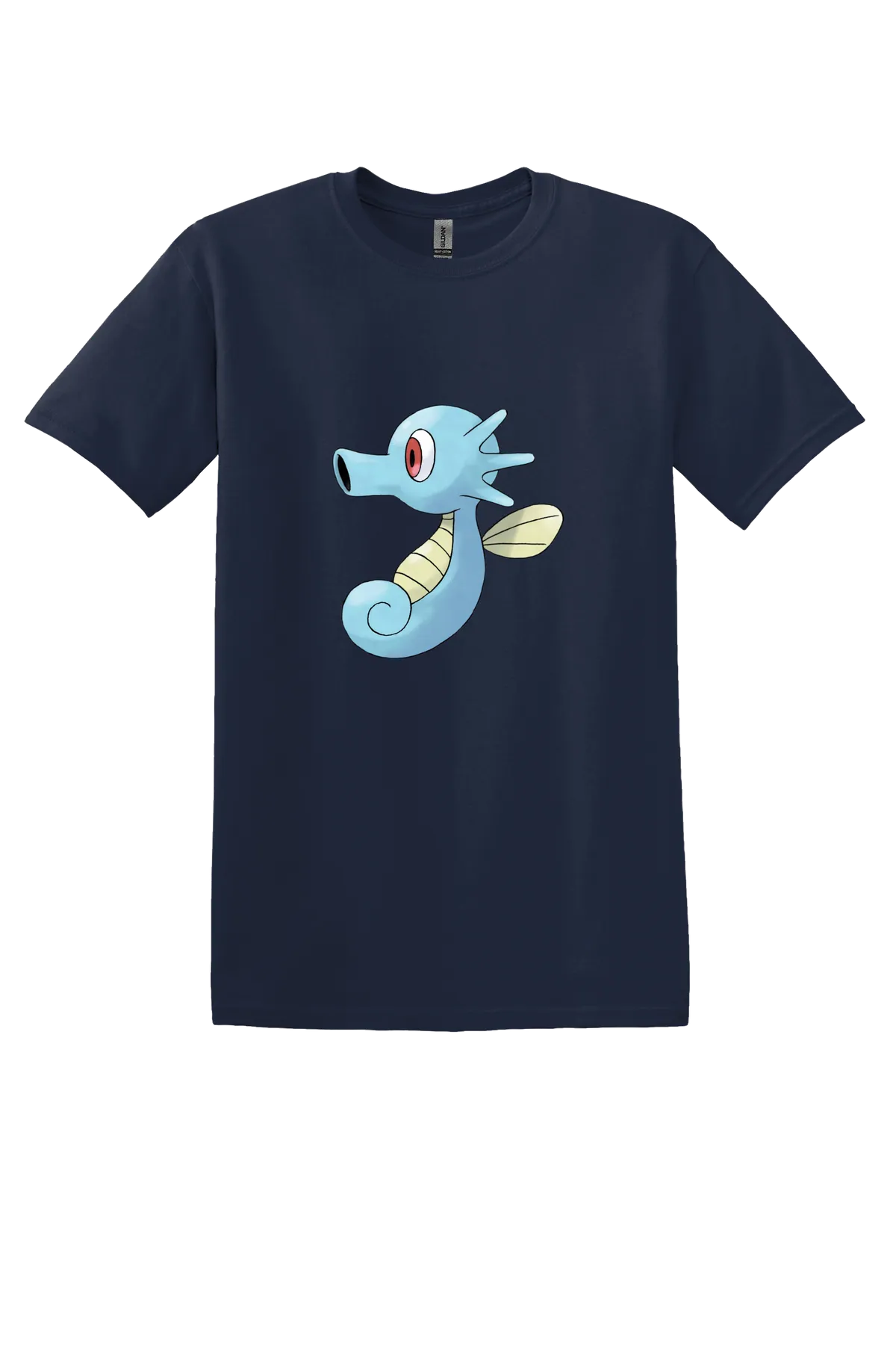Pokemon Horsea Tee, Navy, front print